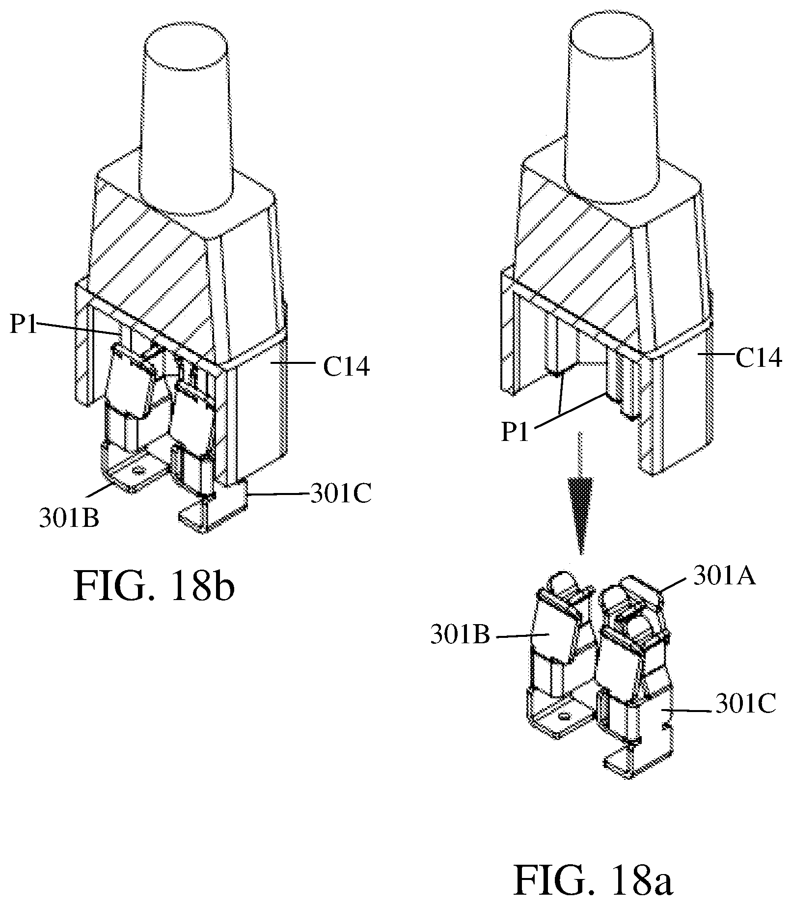 Patent US11777255 Figure 17 – Power distribution unit, power outlet modules with secure socket-and-plug connection