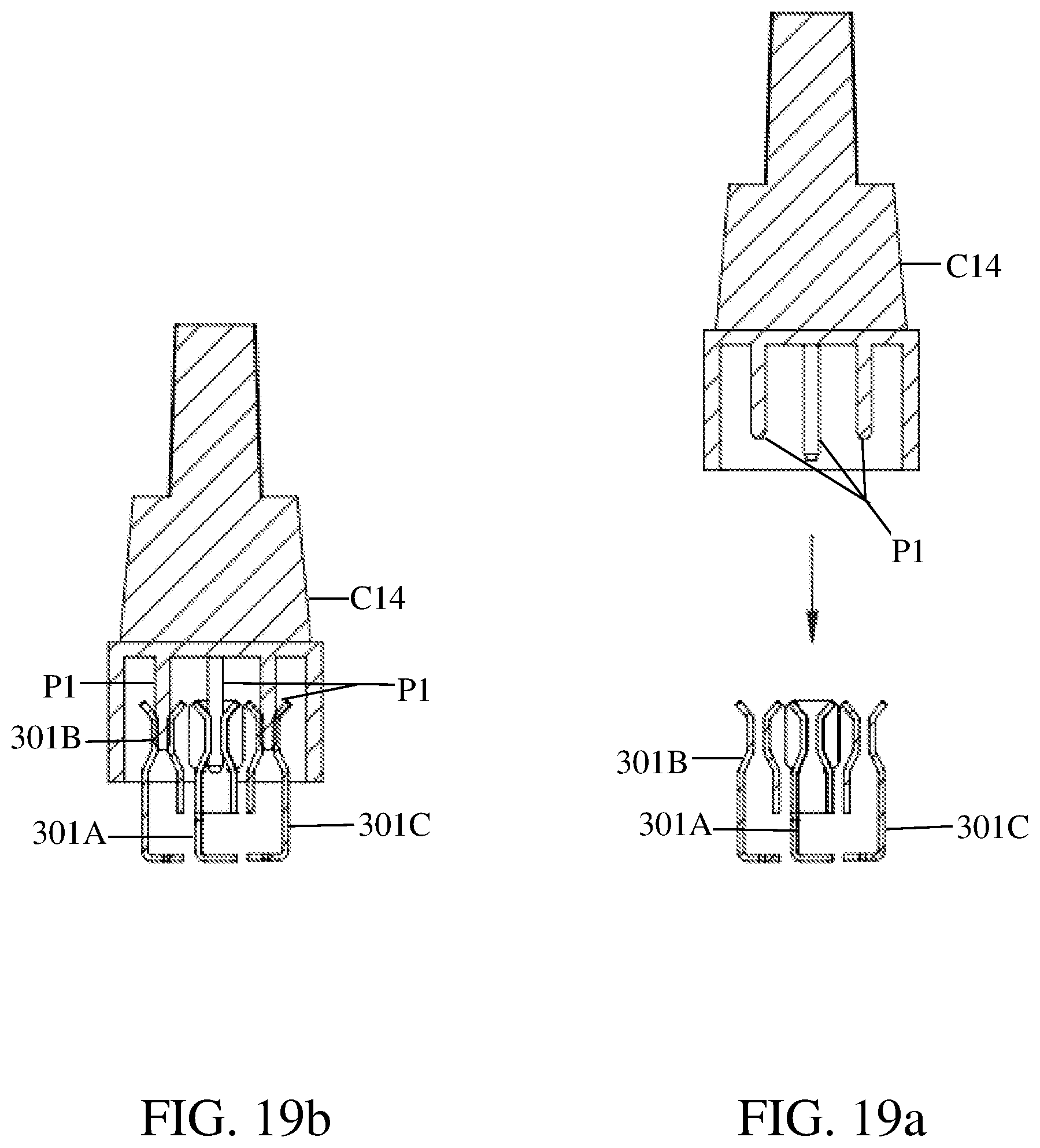 Patent US11777255 Figure 18 – Power distribution unit, power outlet modules with secure socket-and-plug connection