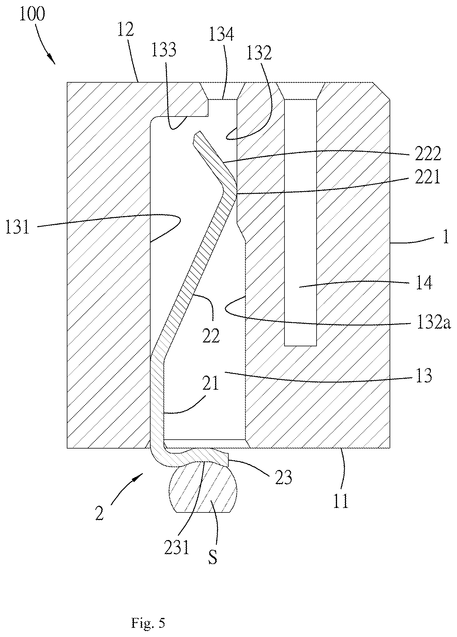 Patent US11777258 Figure 5 – Electrical connection device