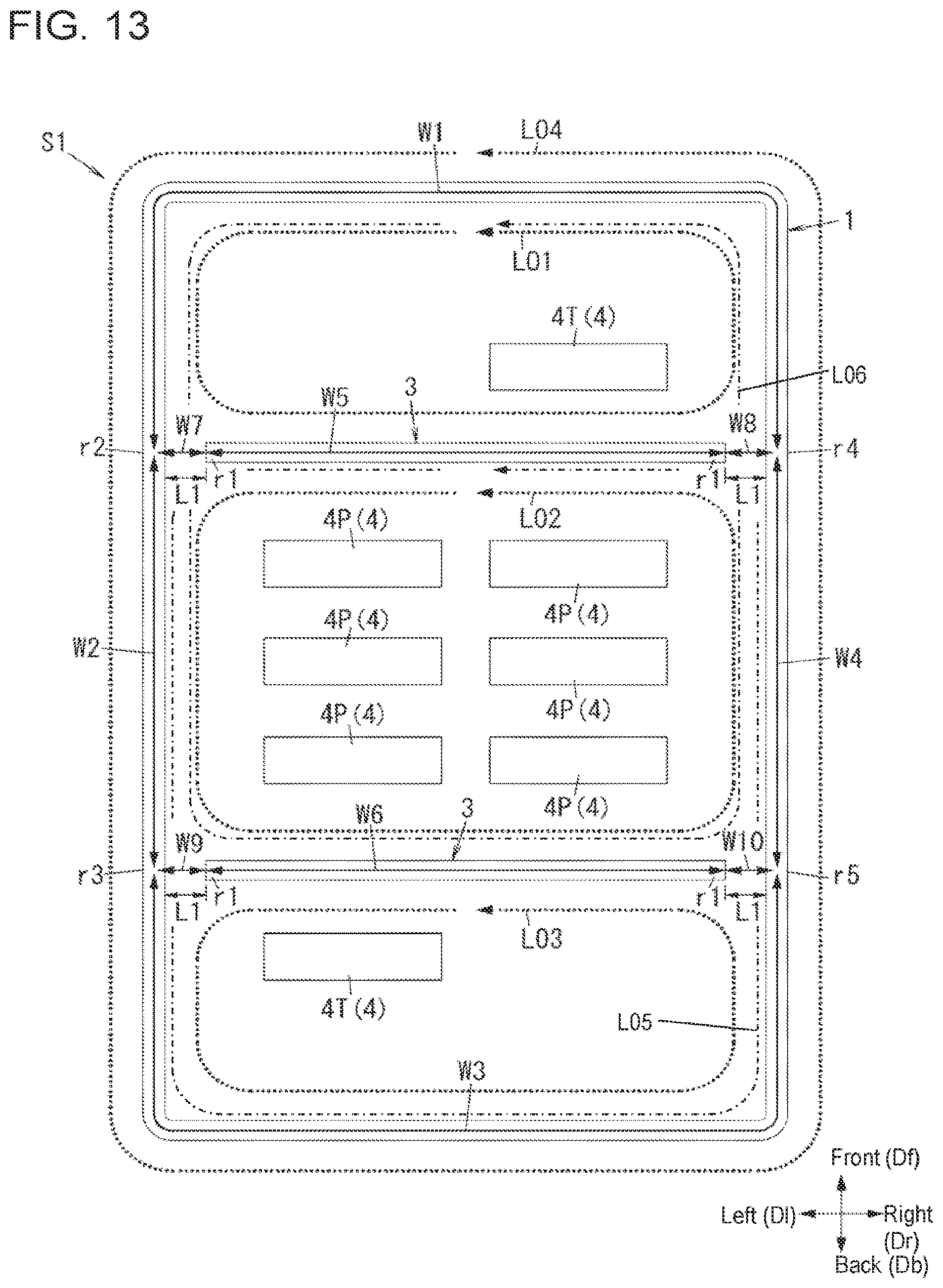 Patent US11777259 Figure 13 – Electrical connector with protrusions on the outer peripheral wall of the shield and device using the same