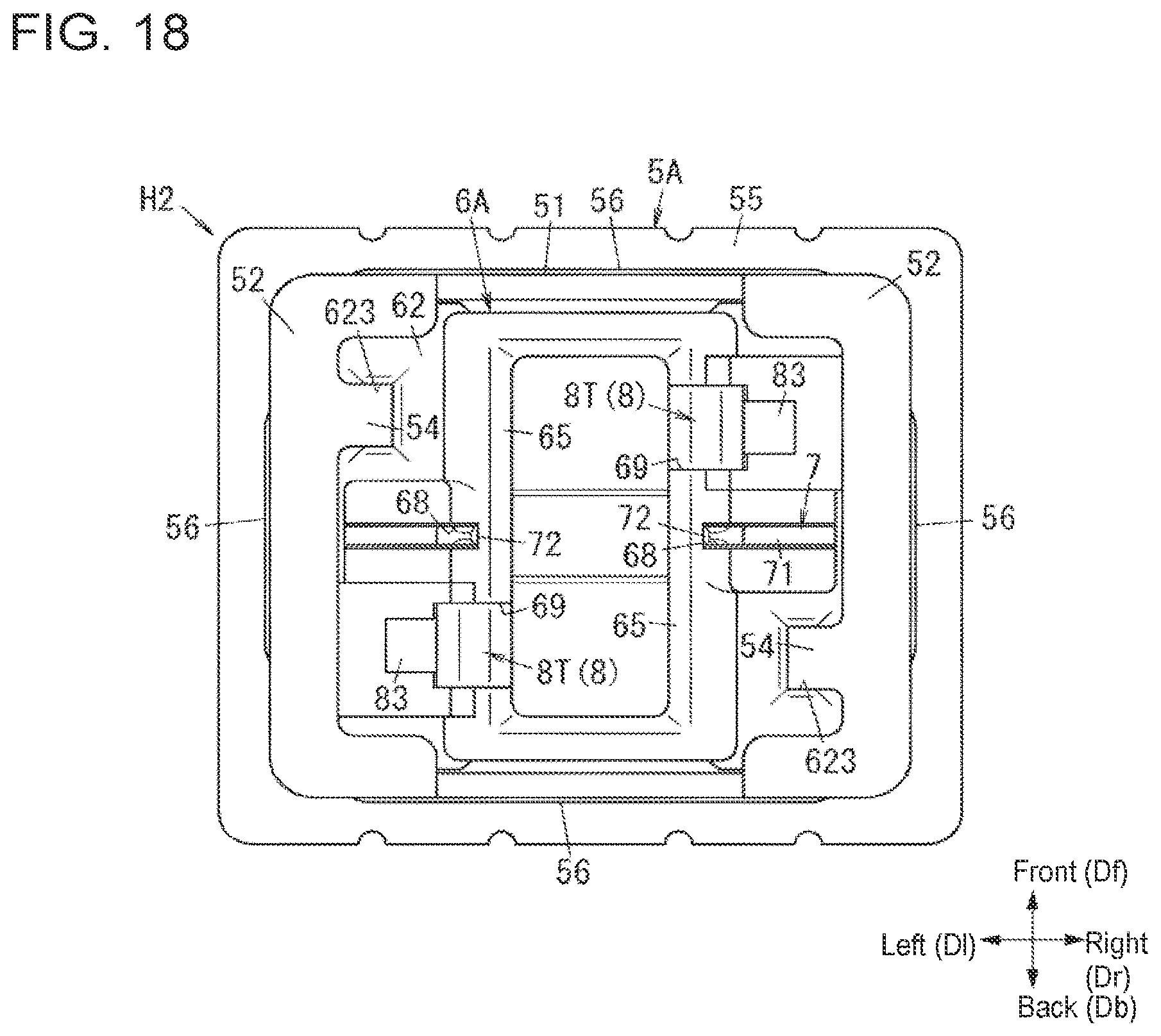Patent US11777259 Figure 17 – Electrical connector with protrusions on the outer peripheral wall of the shield and device using the same