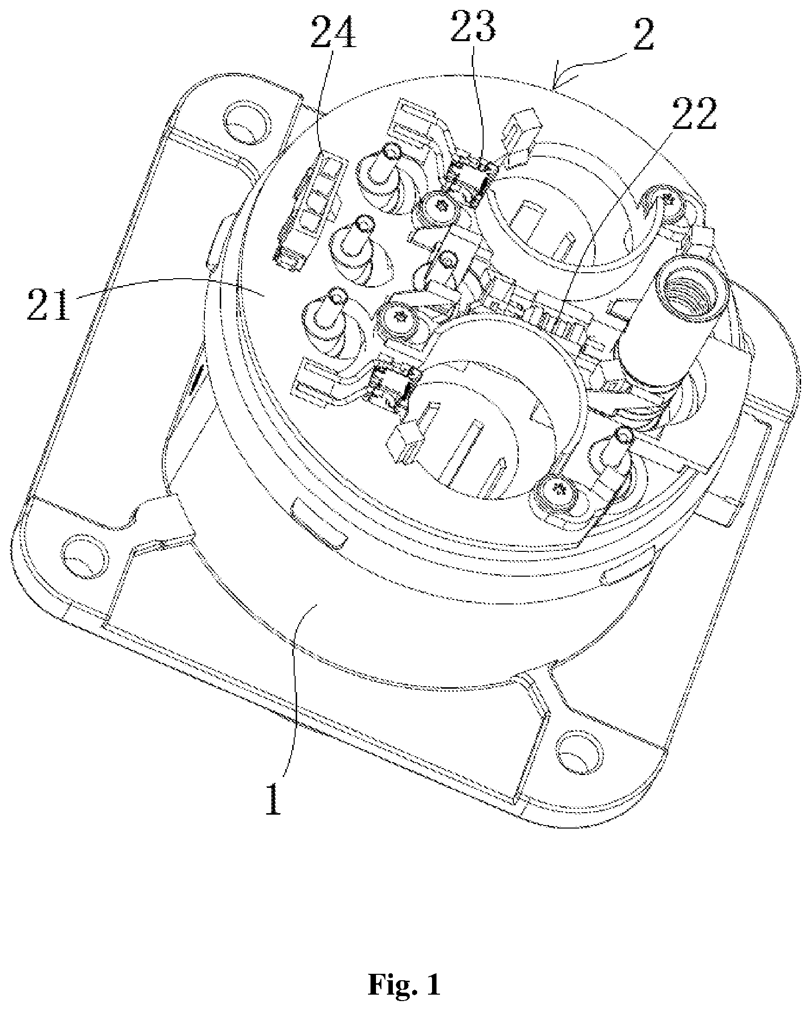 Patent US11777260 Figure 1 – Charging socket and lead frame assembly and charging socket