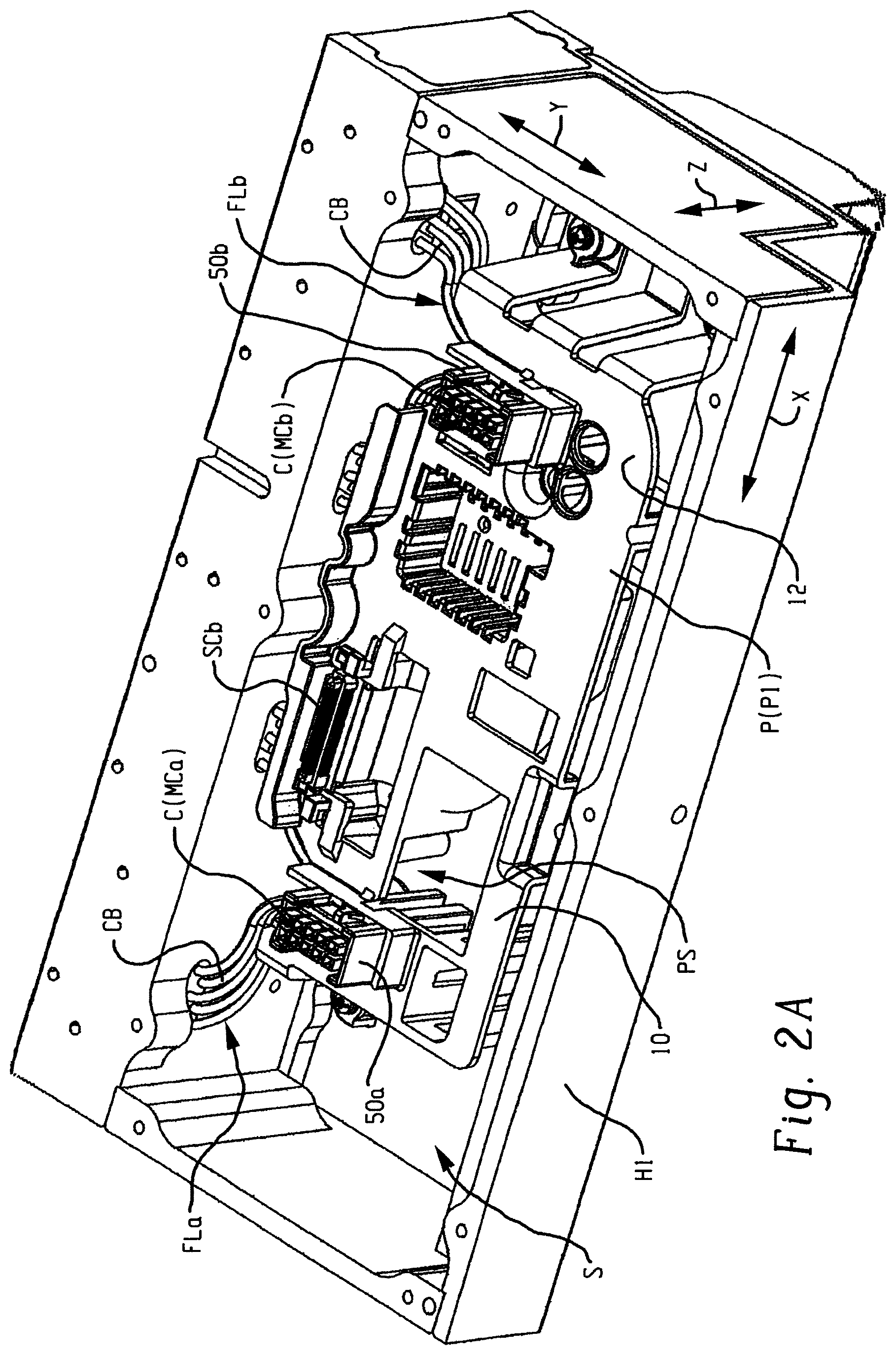 Patent US11777261 Figure 4 – Connector alignment and retention panel for modular based system