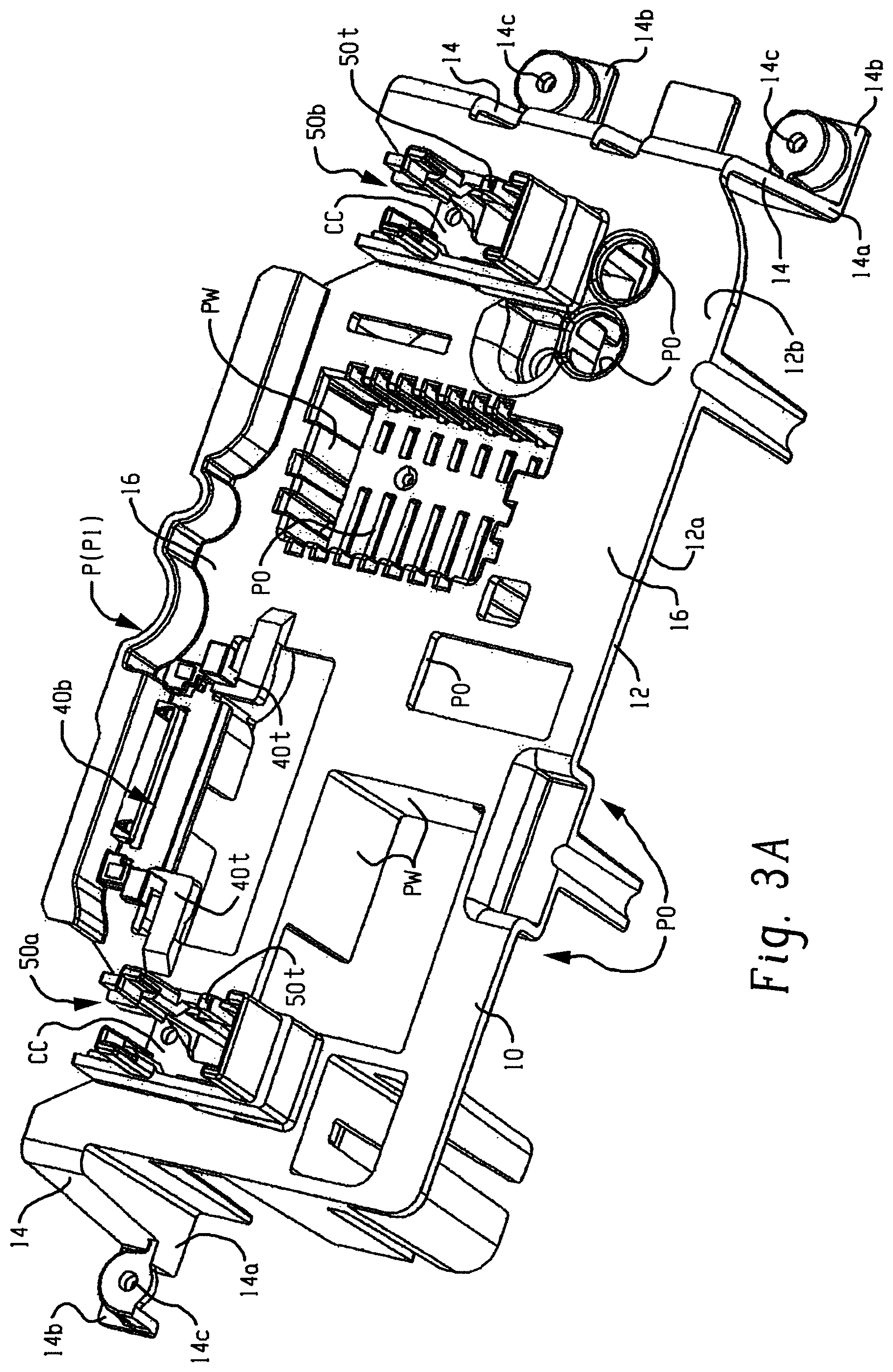Patent US11777261 Figure 6 – Connector alignment and retention panel for modular based system