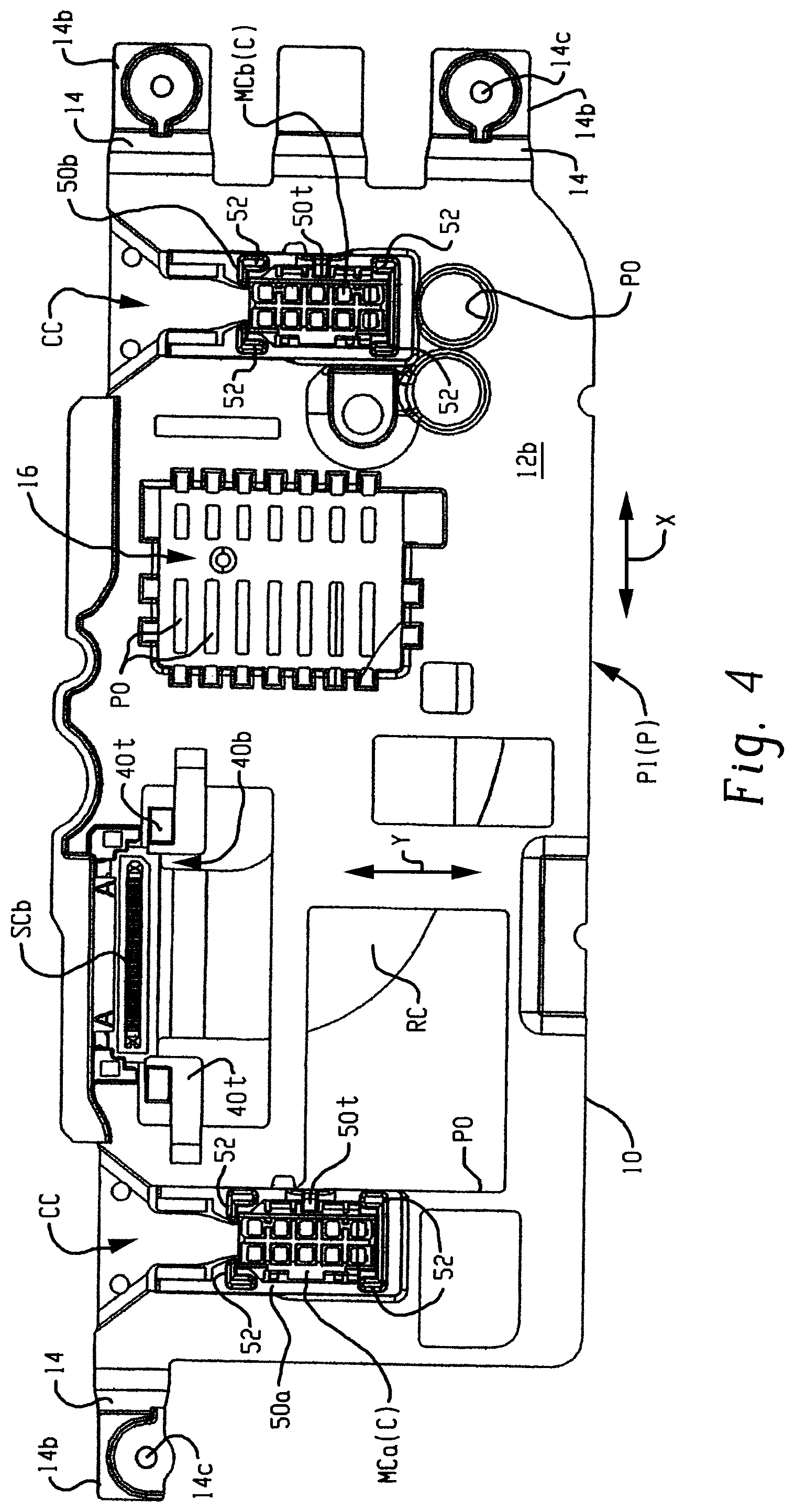 Patent US11777261 Figure 8 – Connector alignment and retention panel for modular based system