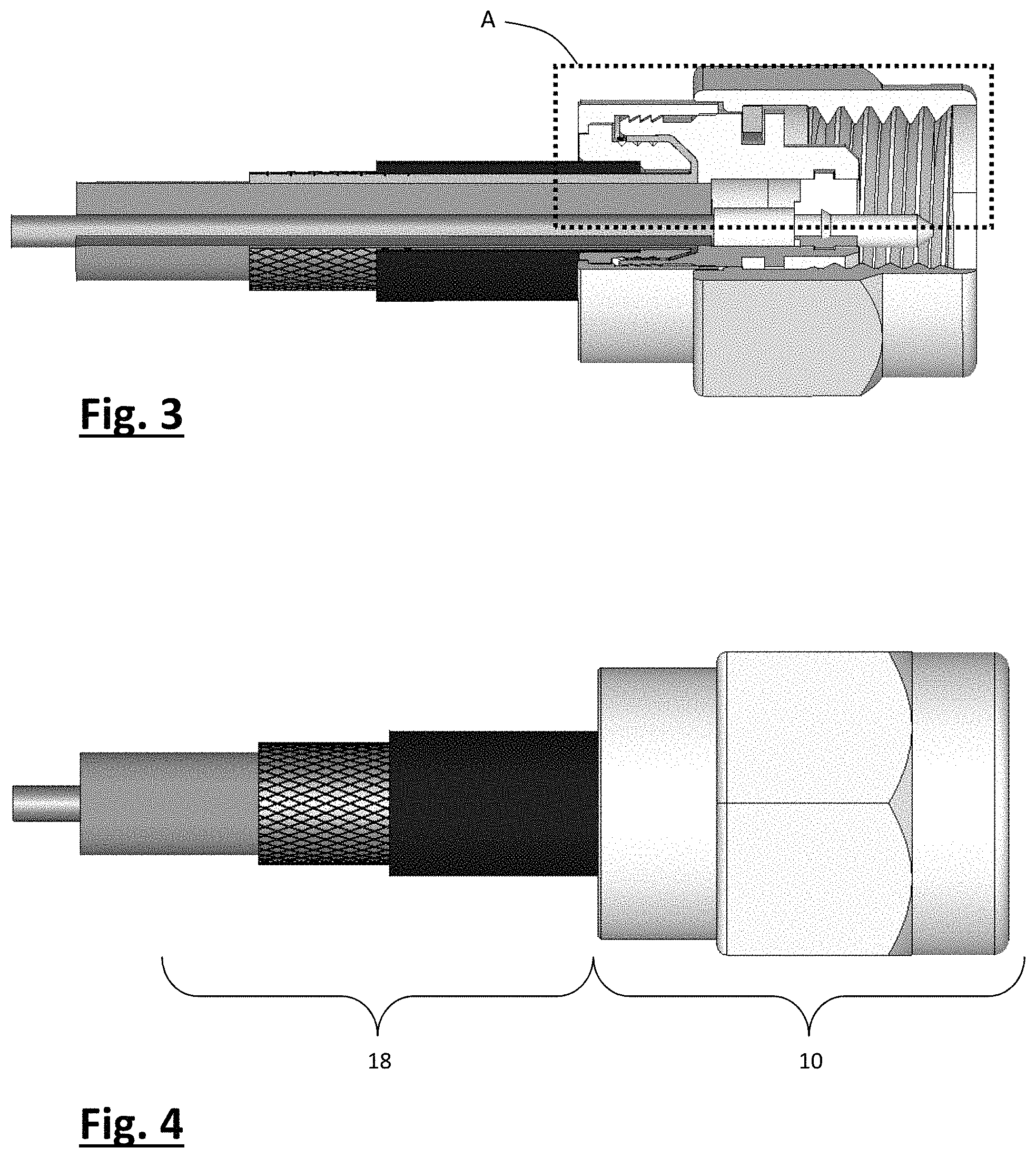 Patent US11777262 Figure 3 – Solderless coaxial cable connector and installation thereof