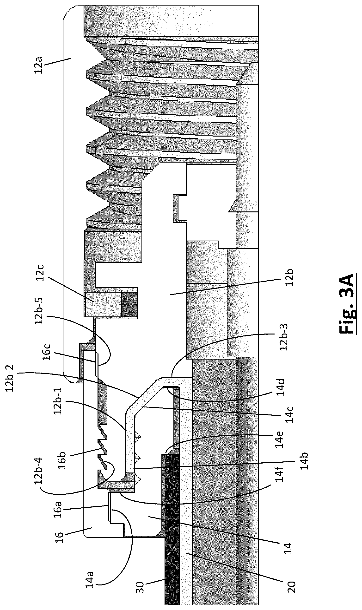 Patent US11777262 Figure 4 – Solderless coaxial cable connector and installation thereof