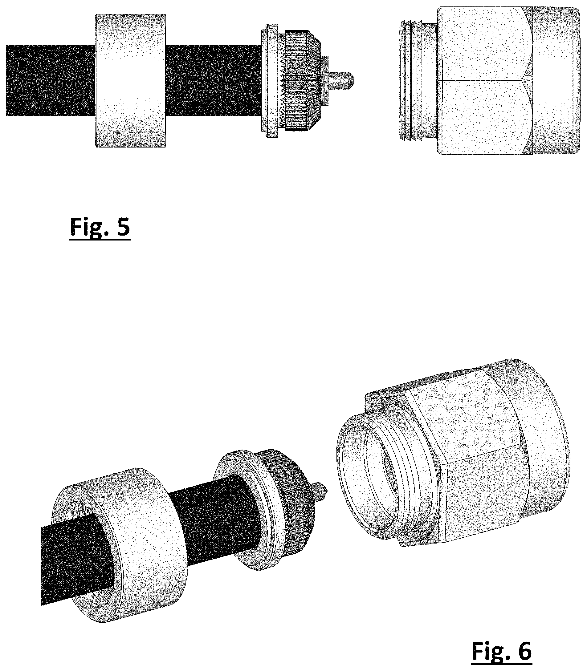 Patent US11777262 Figure 5 – Solderless coaxial cable connector and installation thereof