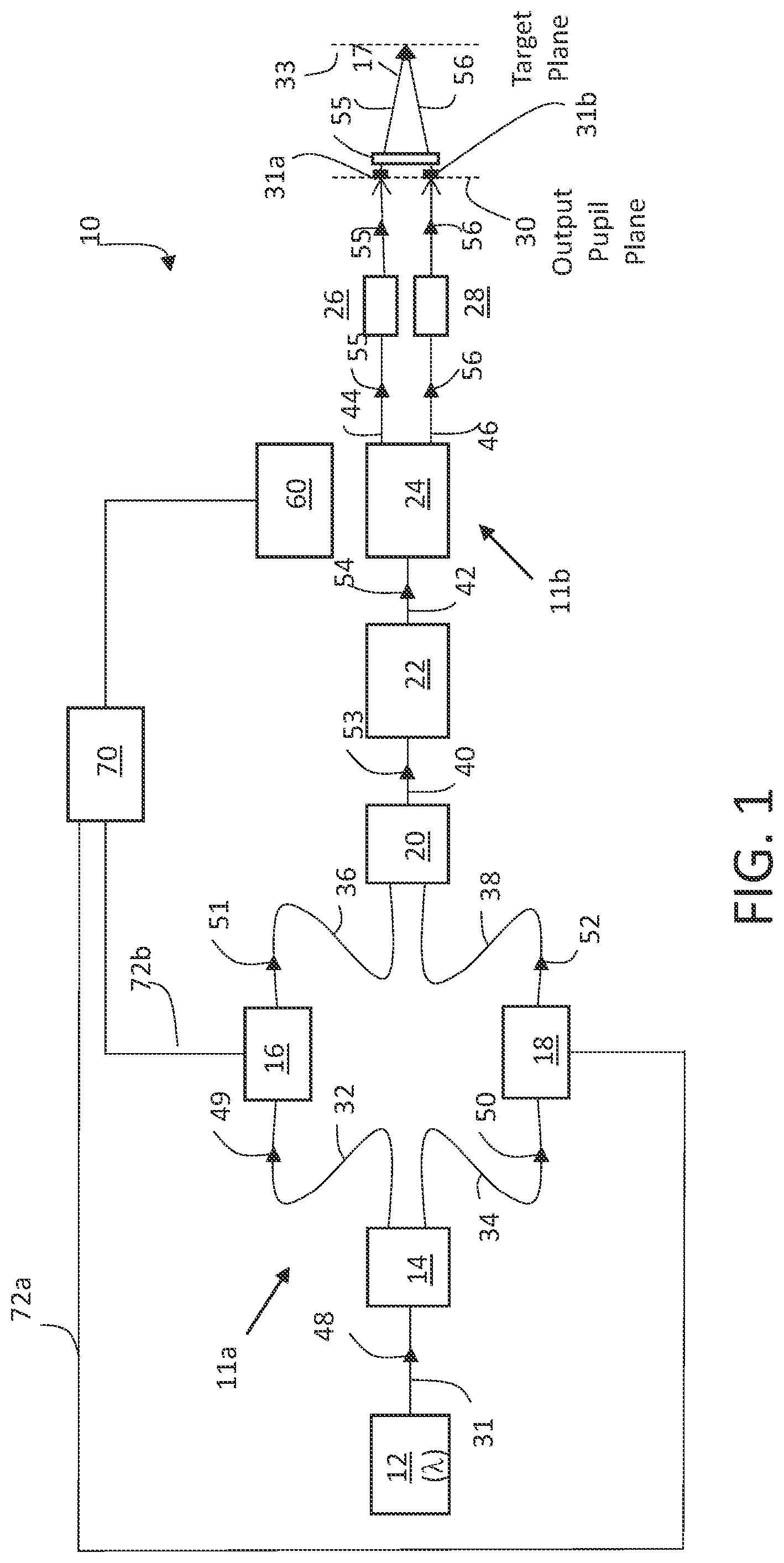 Patent US11777272 Figure 1 – Multiplexing fiber amplified waveforms