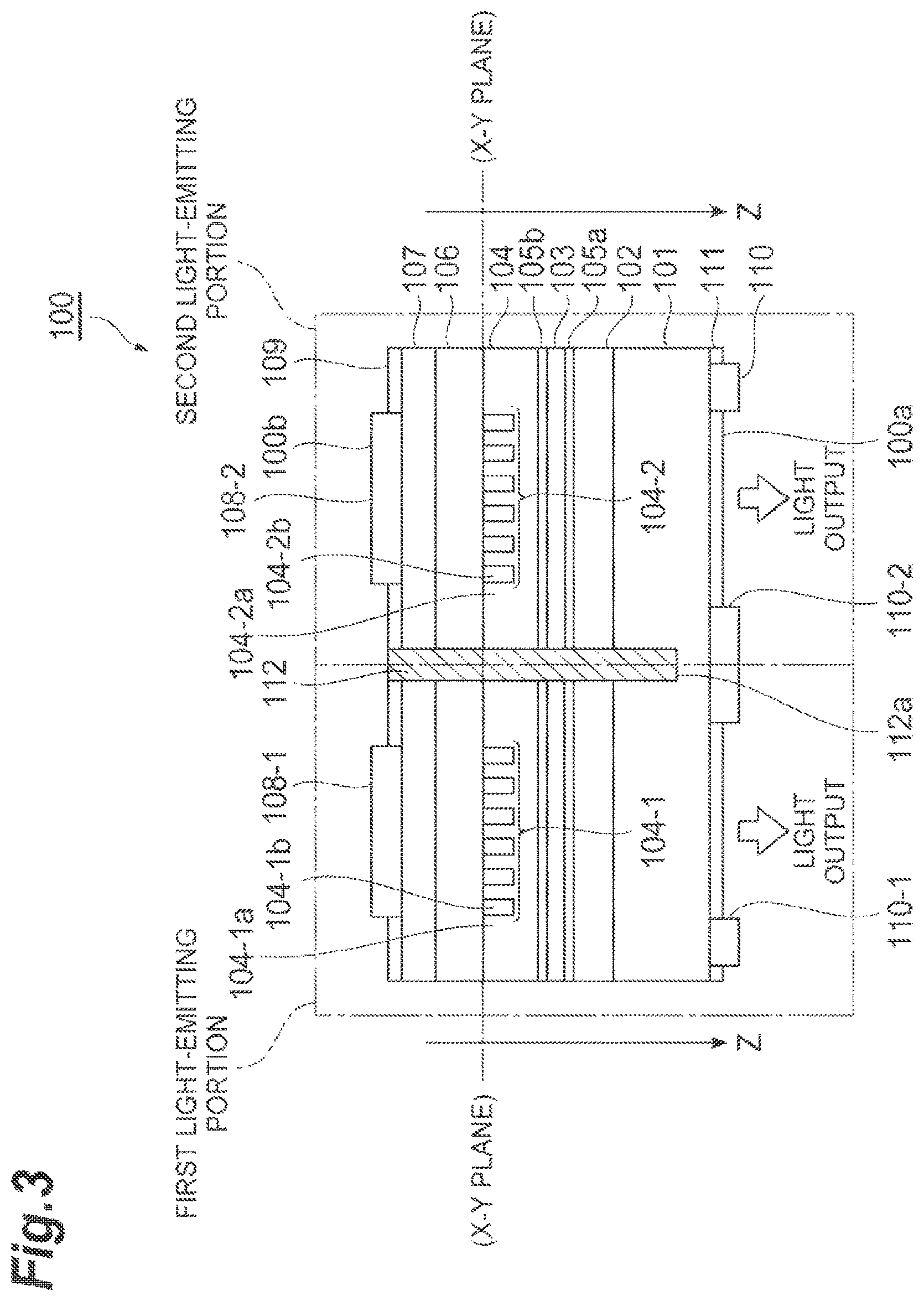 Patent US11777276 Figure 3 – Semiconductor light emitting array with phase modulation regions for generating beam projection patterns