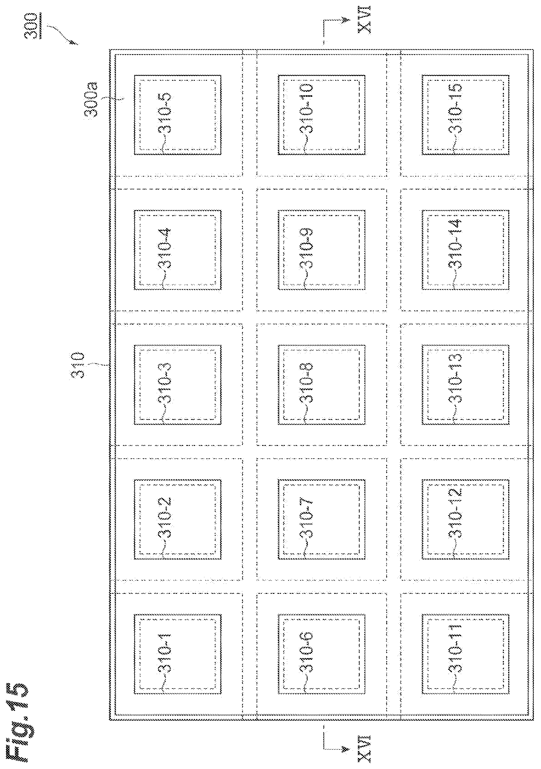 Patent US11777276 Figure 15 – Semiconductor light emitting array with phase modulation regions for generating beam projection patterns