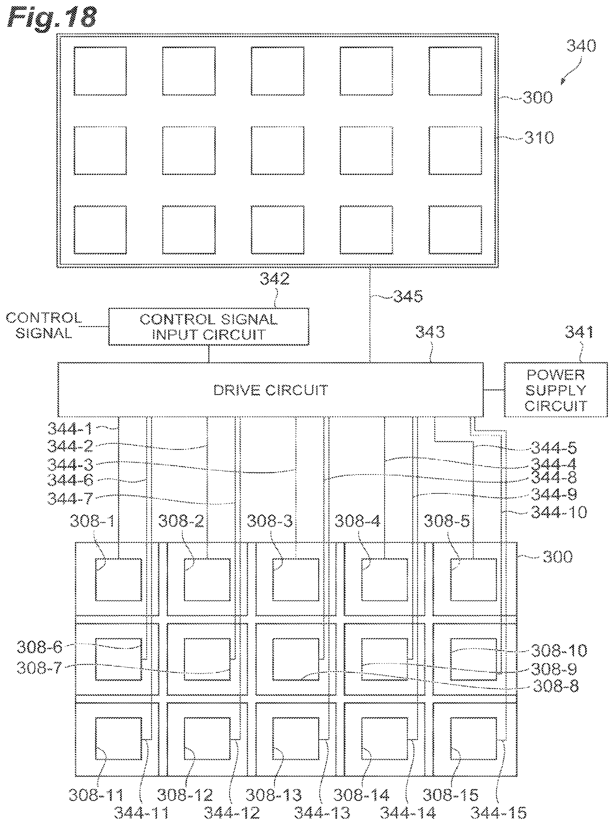 Patent US11777276 Figure 18 – Semiconductor light emitting array with phase modulation regions for generating beam projection patterns