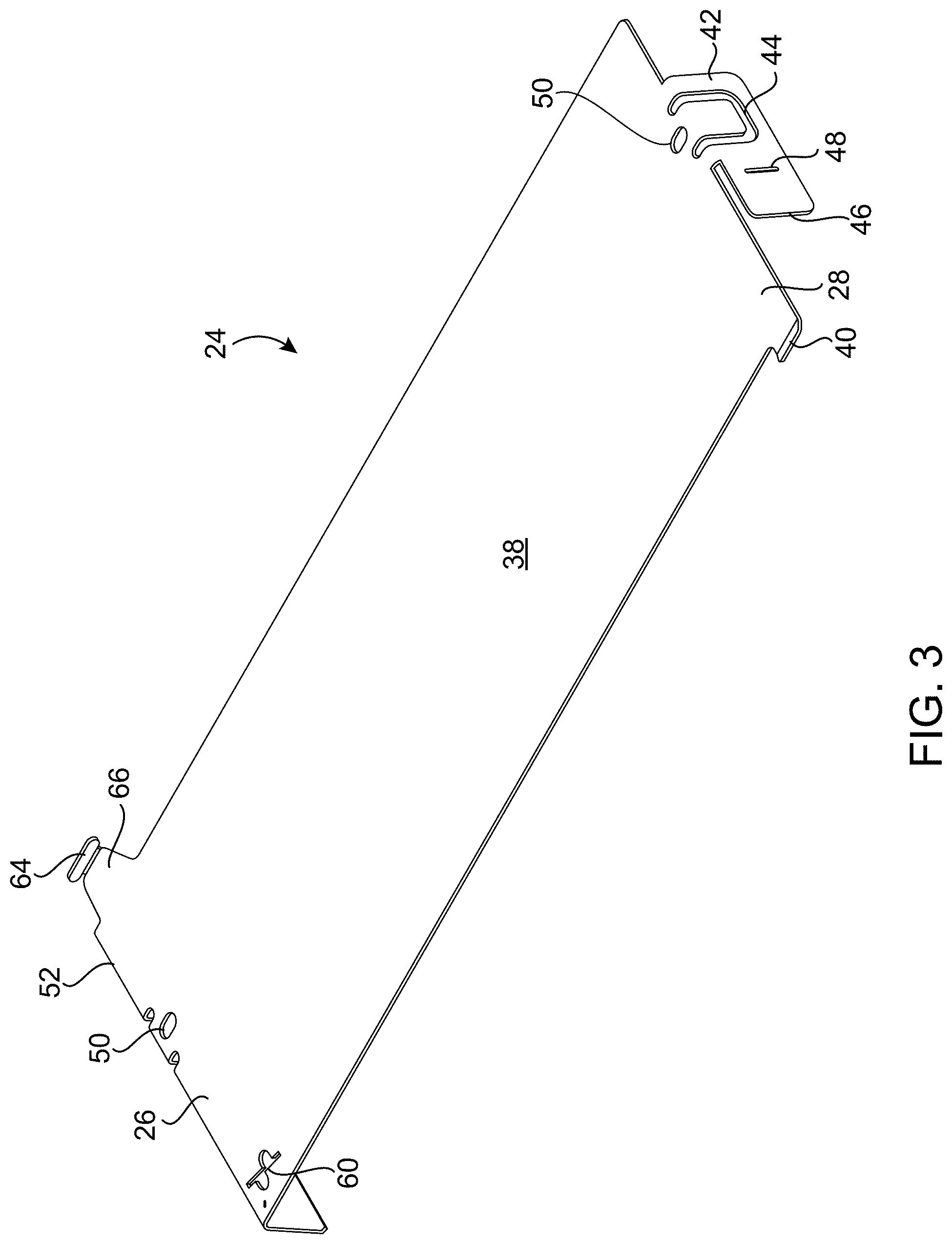 Patent US11777287 Figure 3 – Cable tray having cover panels