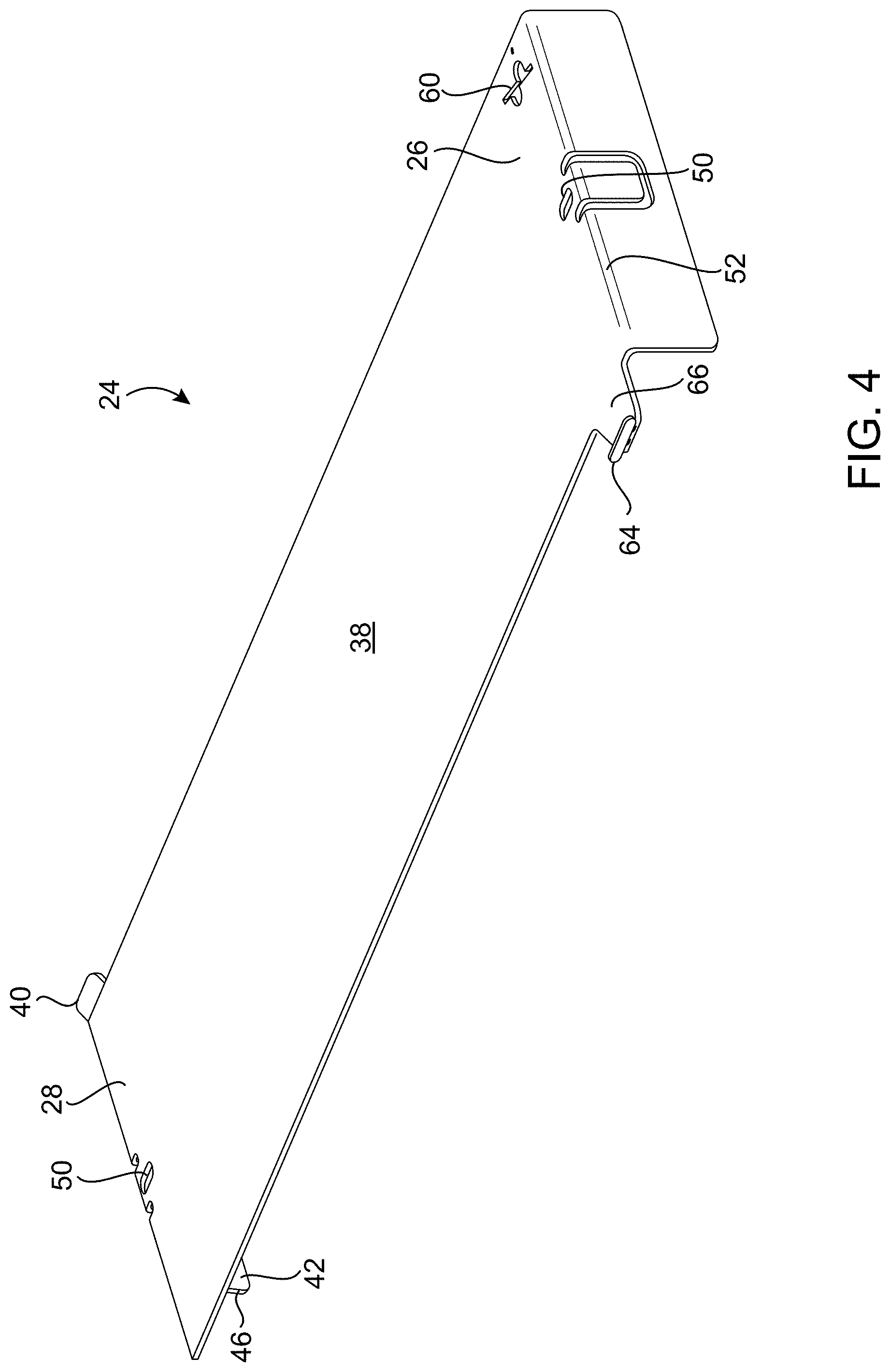Patent US11777287 Figure 4 – Cable tray having cover panels