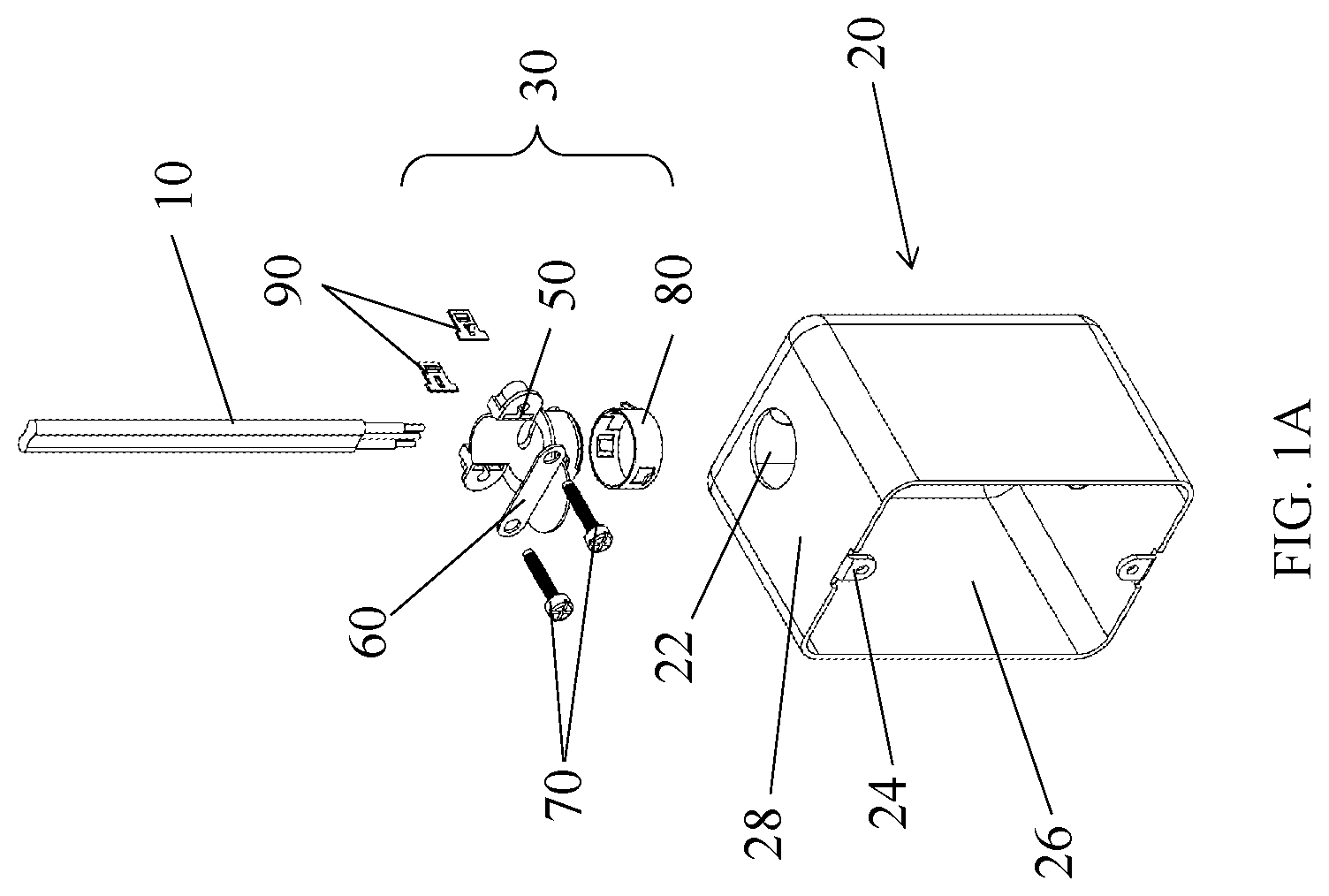 Patent US11777288 Figure 1 – Snap in zip connector