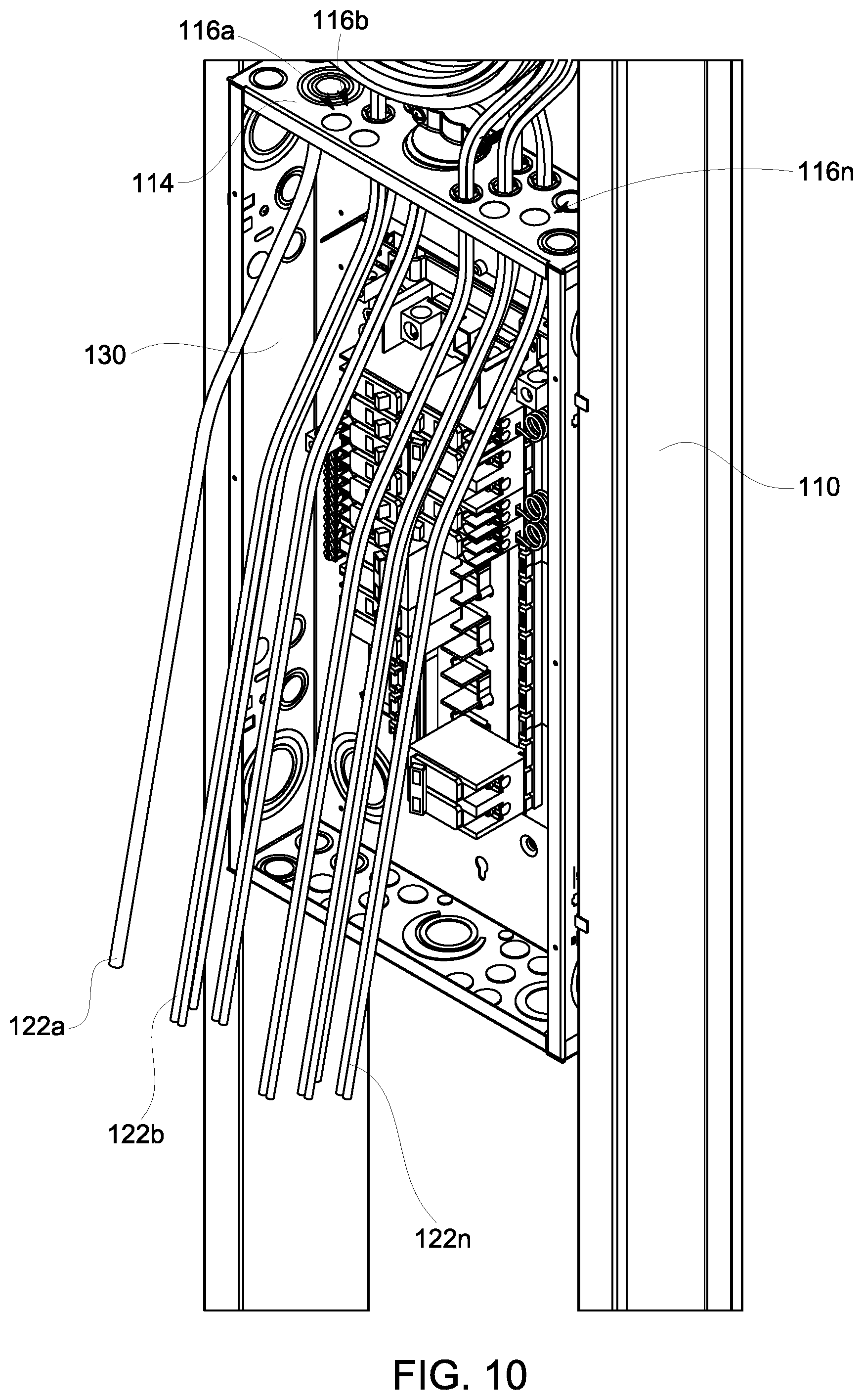 Patent US11777292 Figure 5 – Load center assembly