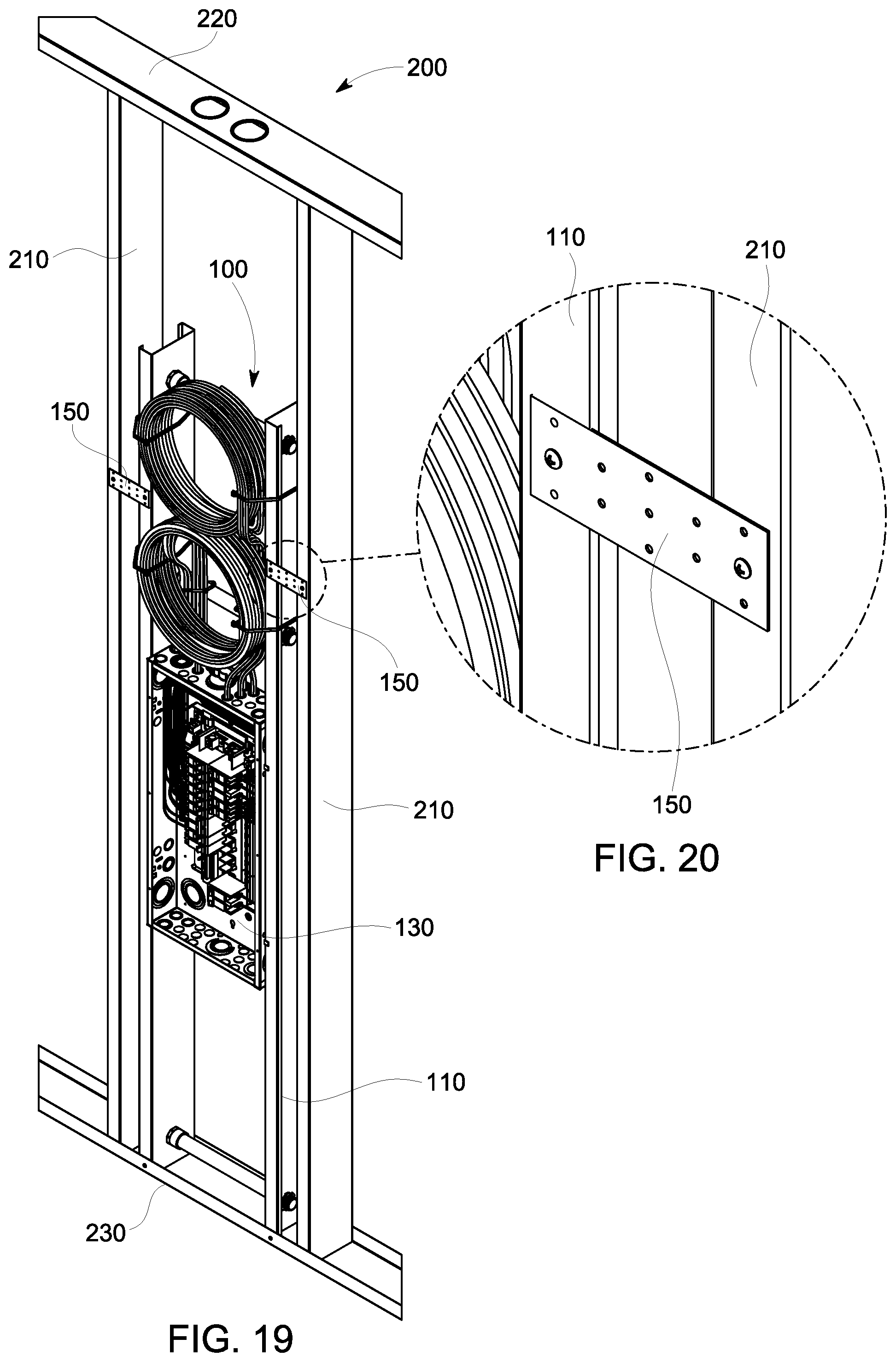Patent US11777292 Figure 11 – Load center assembly