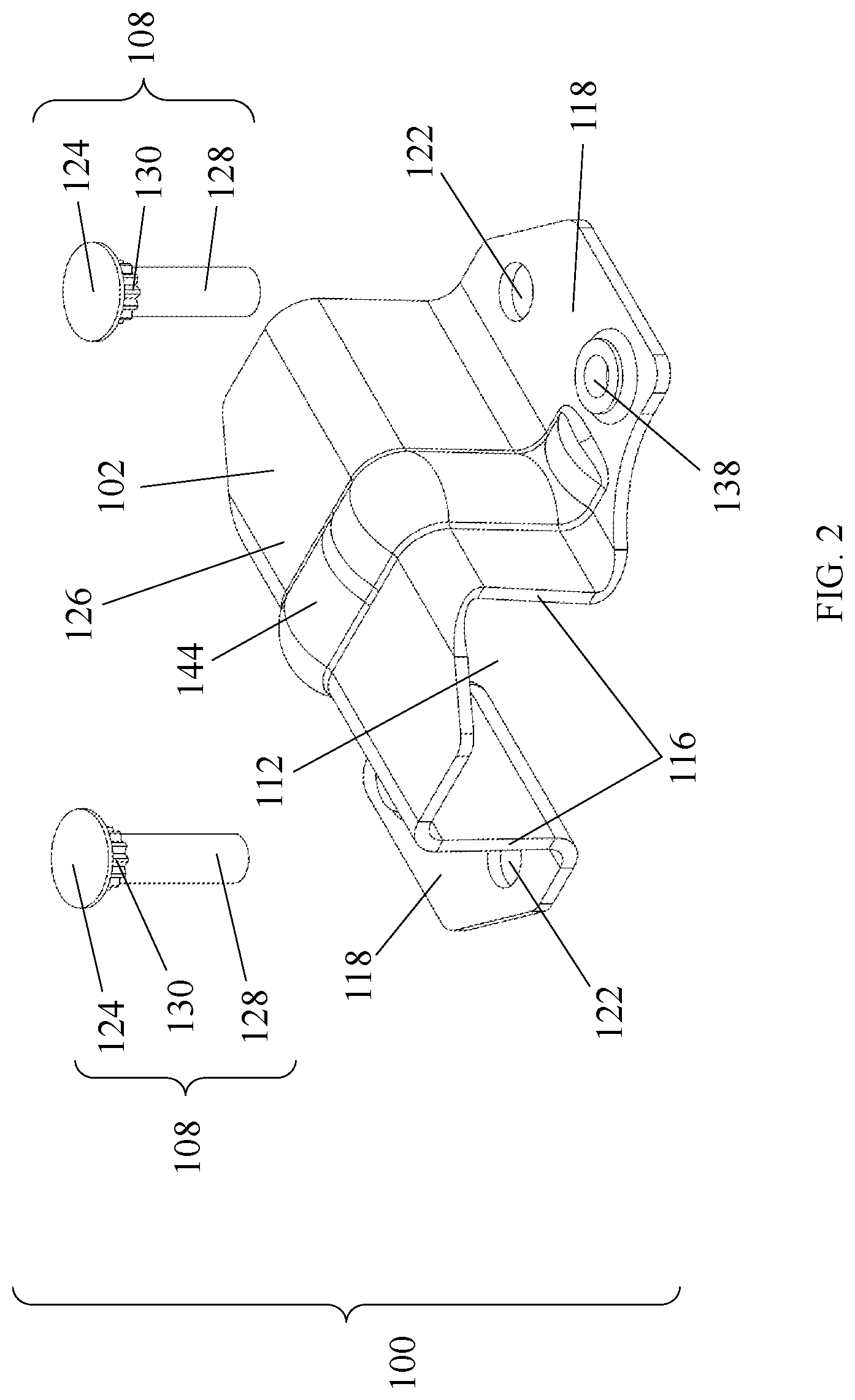 Patent US11777293 Figure 2 – Ceiling fan brace bracket