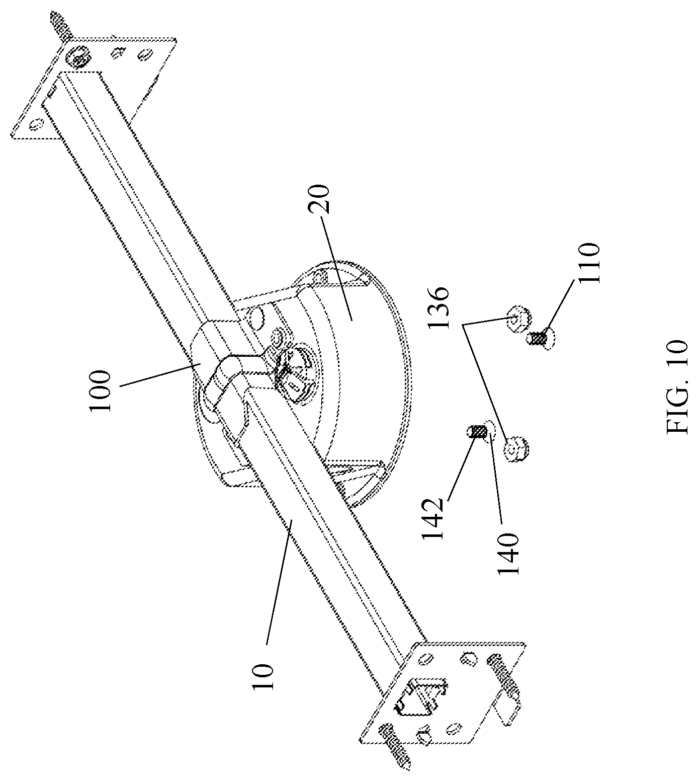 Patent US11777293 Figure 10 – Ceiling fan brace bracket