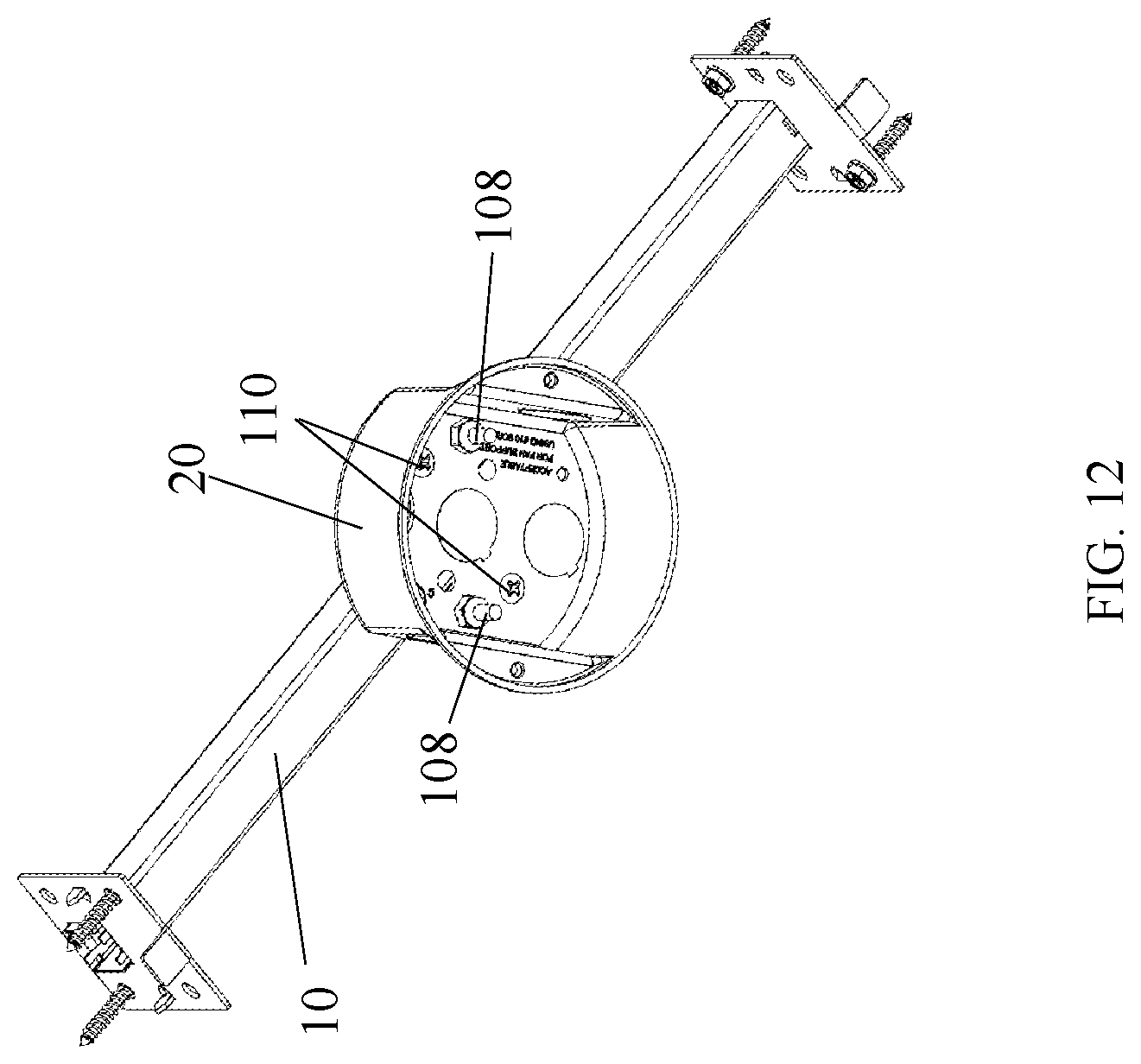 Patent US11777293 Figure 12 – Ceiling fan brace bracket