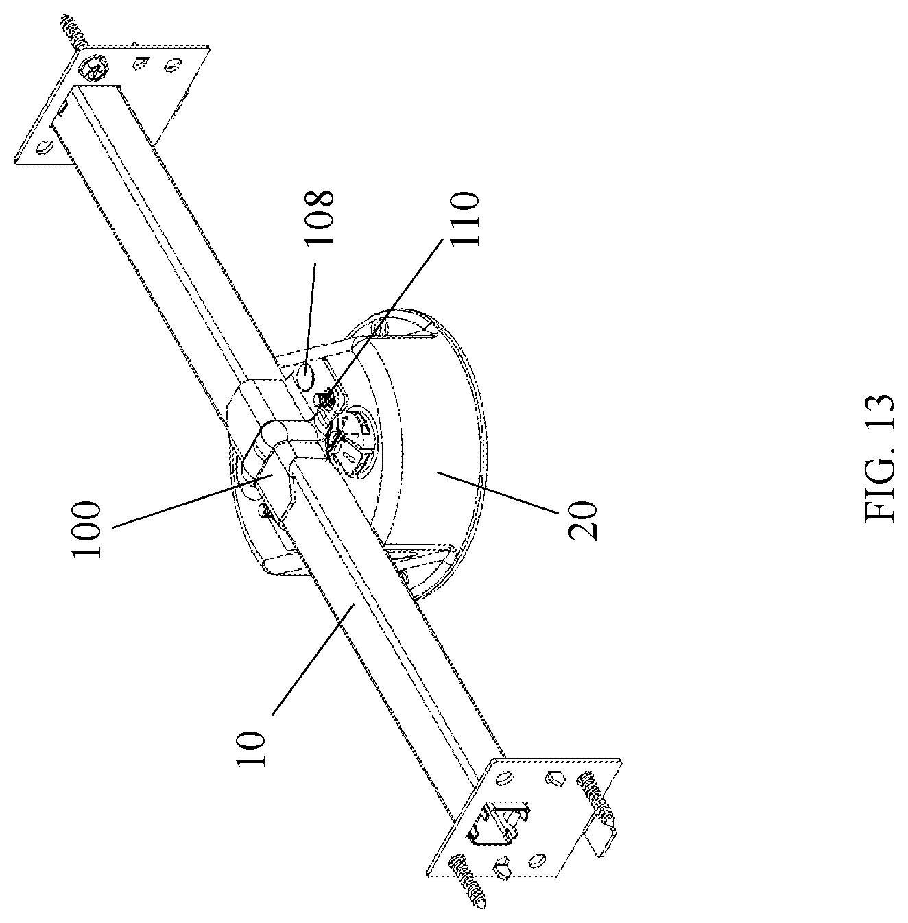 Patent US11777293 Figure 13 – Ceiling fan brace bracket
