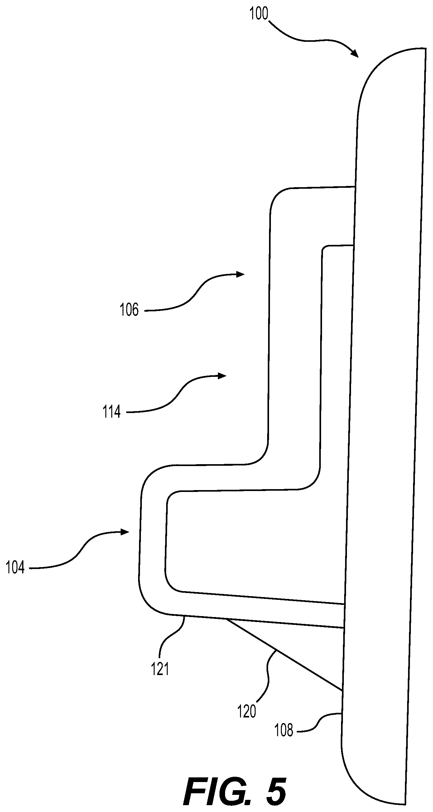 Patent US11777295 Figure 5 – Cable retaining wall plate for combination AC and DC power outlets