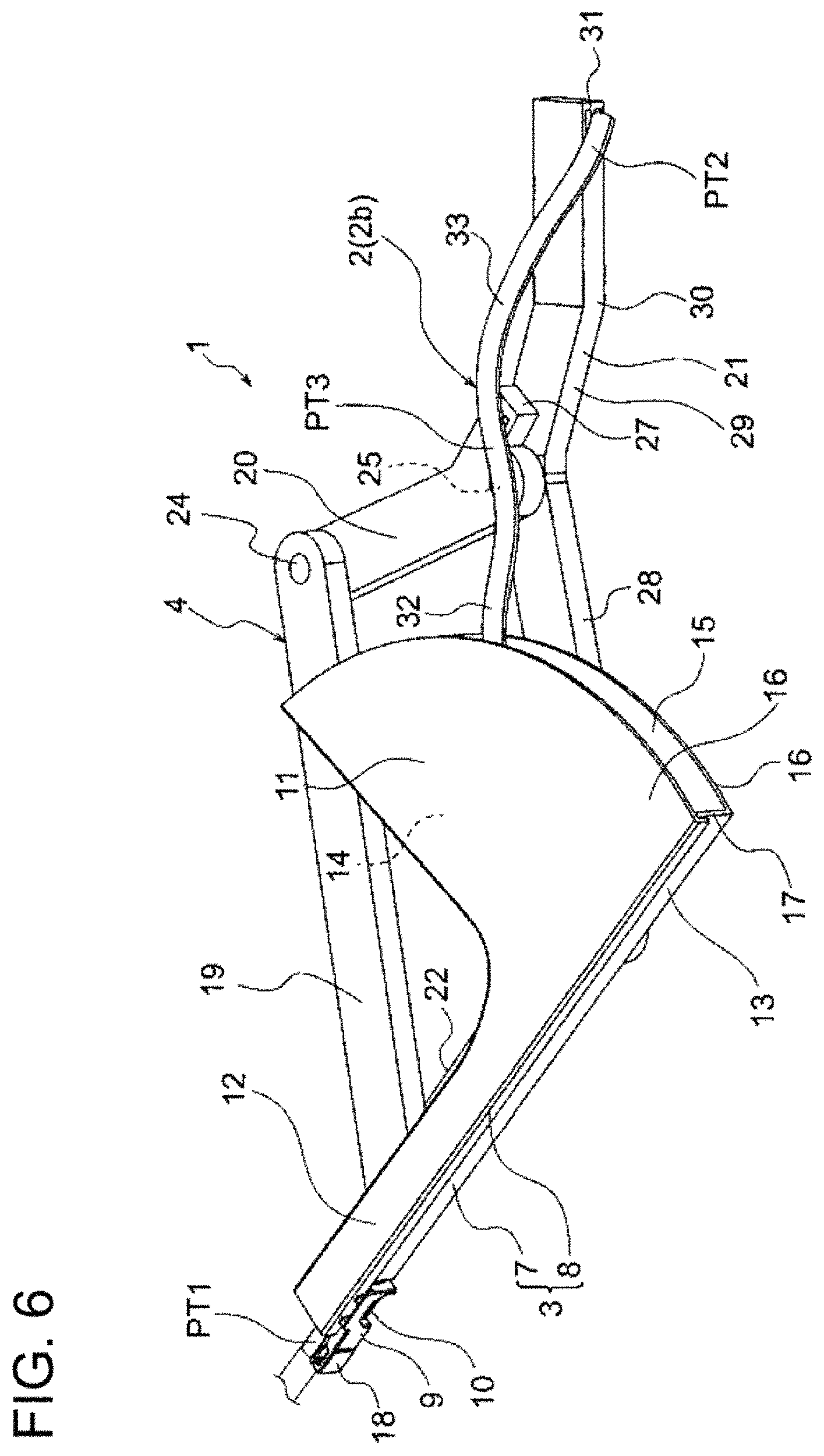 Patent US11777296 Figure 6 – Wire harness installation structure
