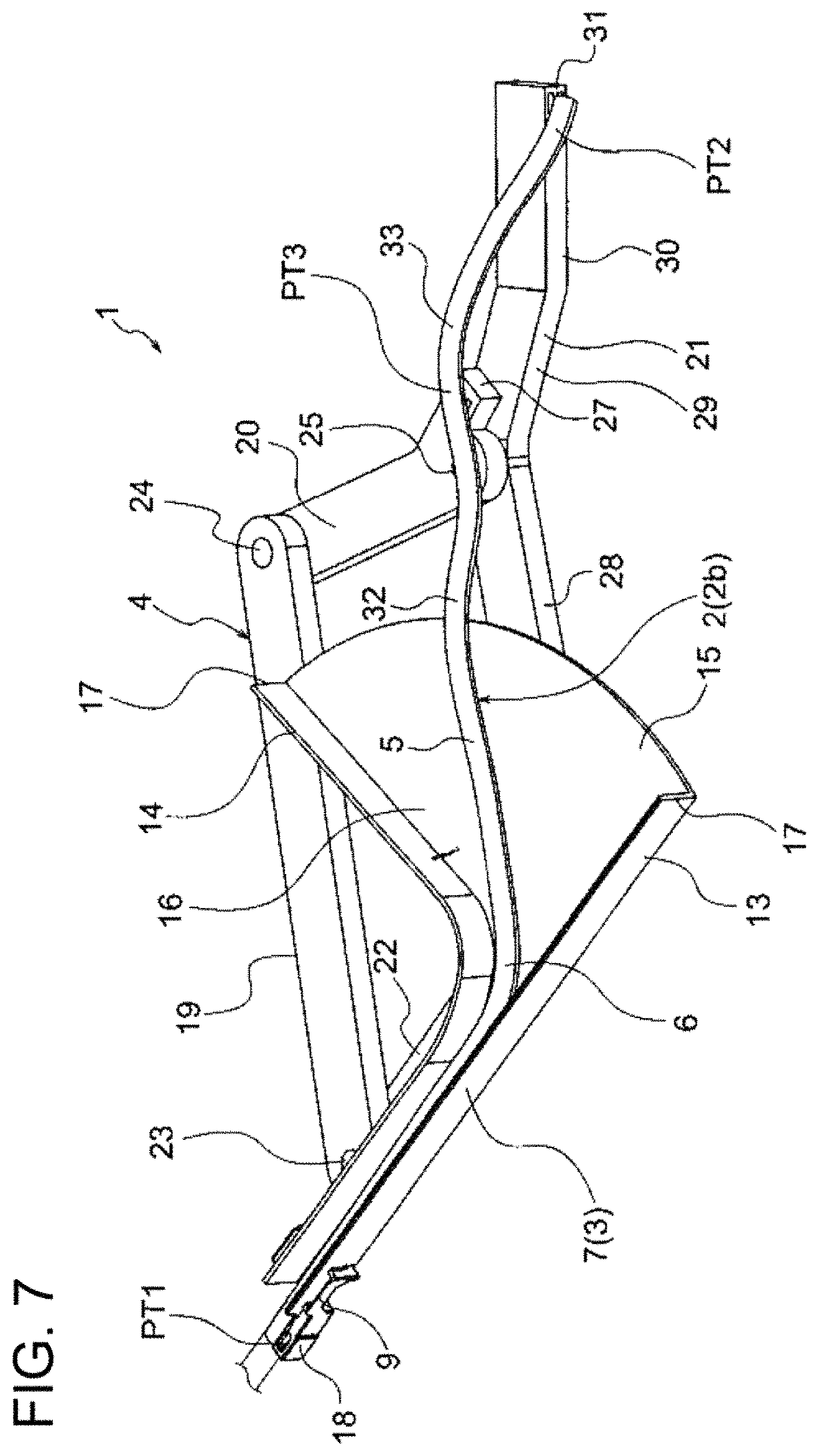 Patent US11777296 Figure 7 – Wire harness installation structure