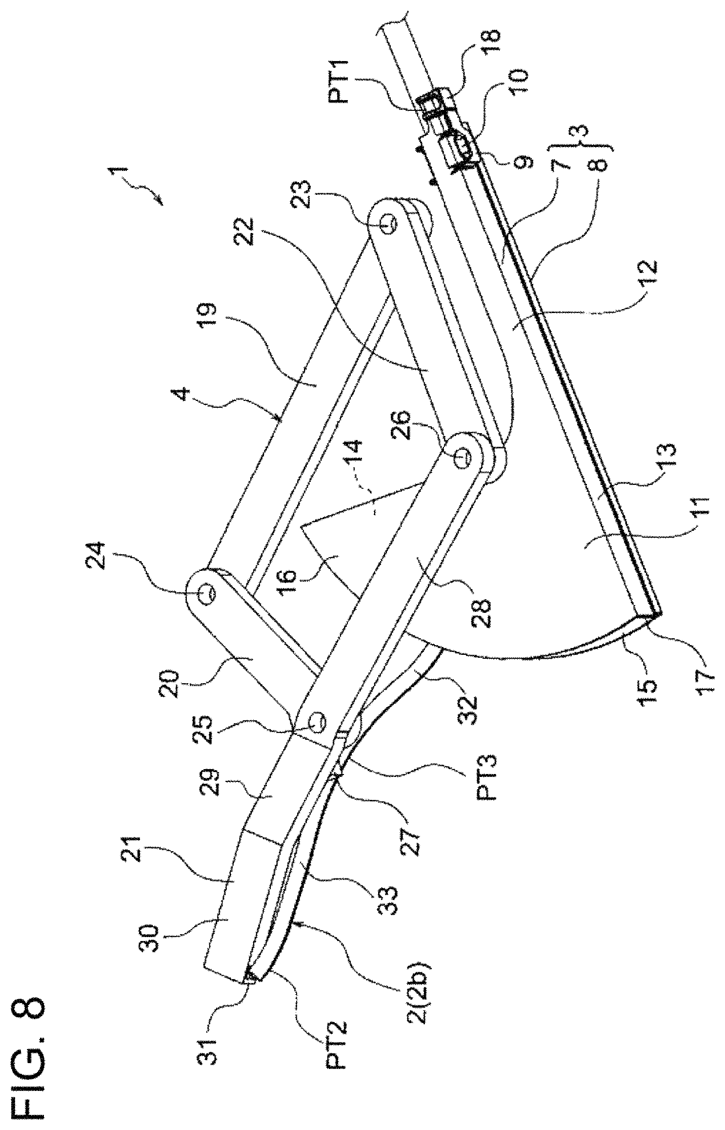 Patent US11777296 Figure 8 – Wire harness installation structure