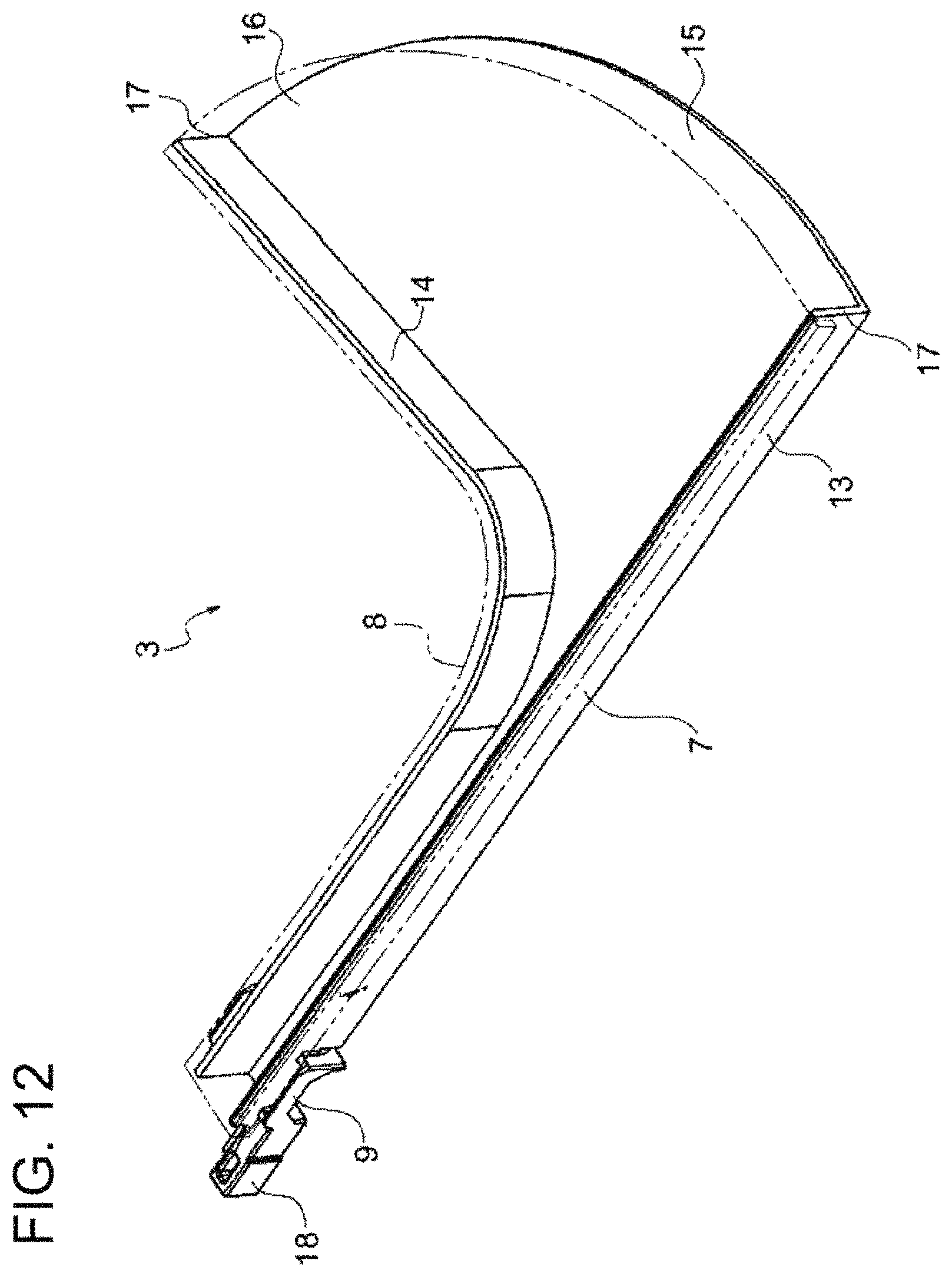 Patent US11777296 Figure 12 – Wire harness installation structure