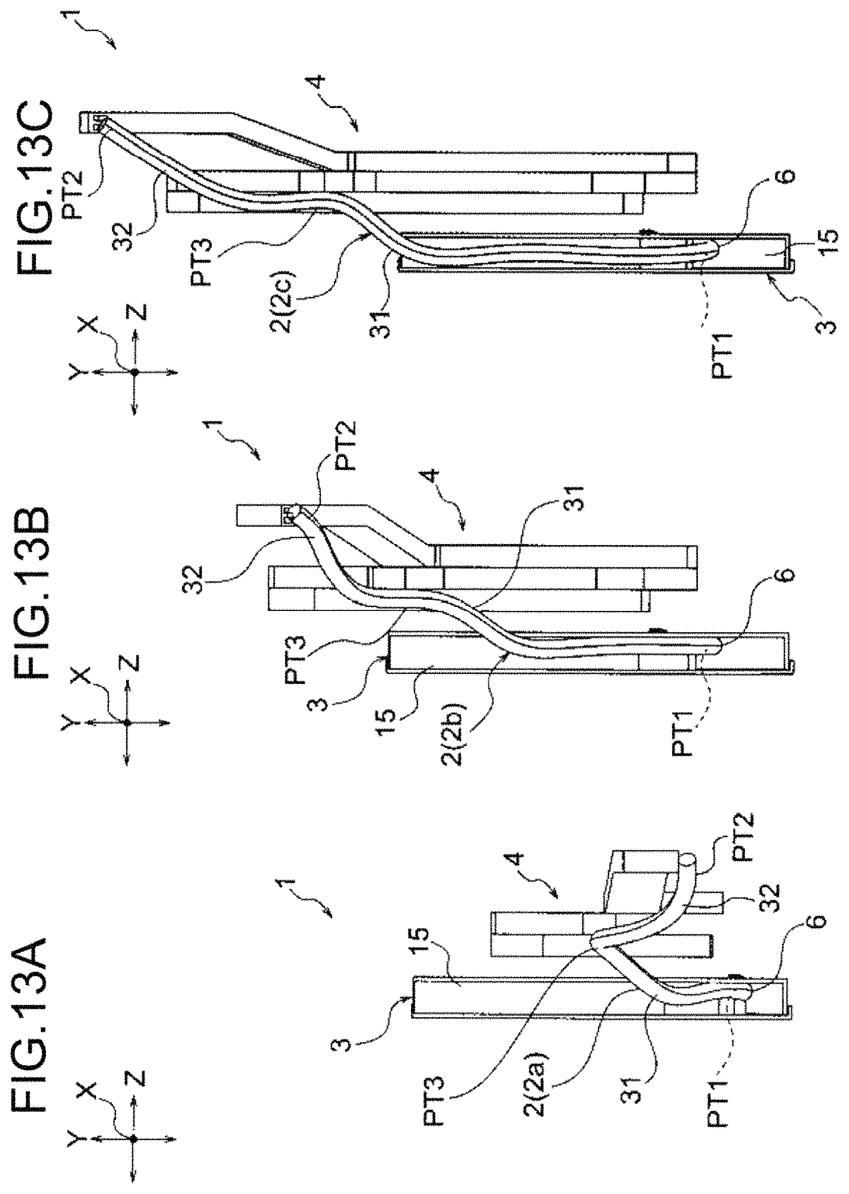 Patent US11777296 Figure 13 – Wire harness installation structure