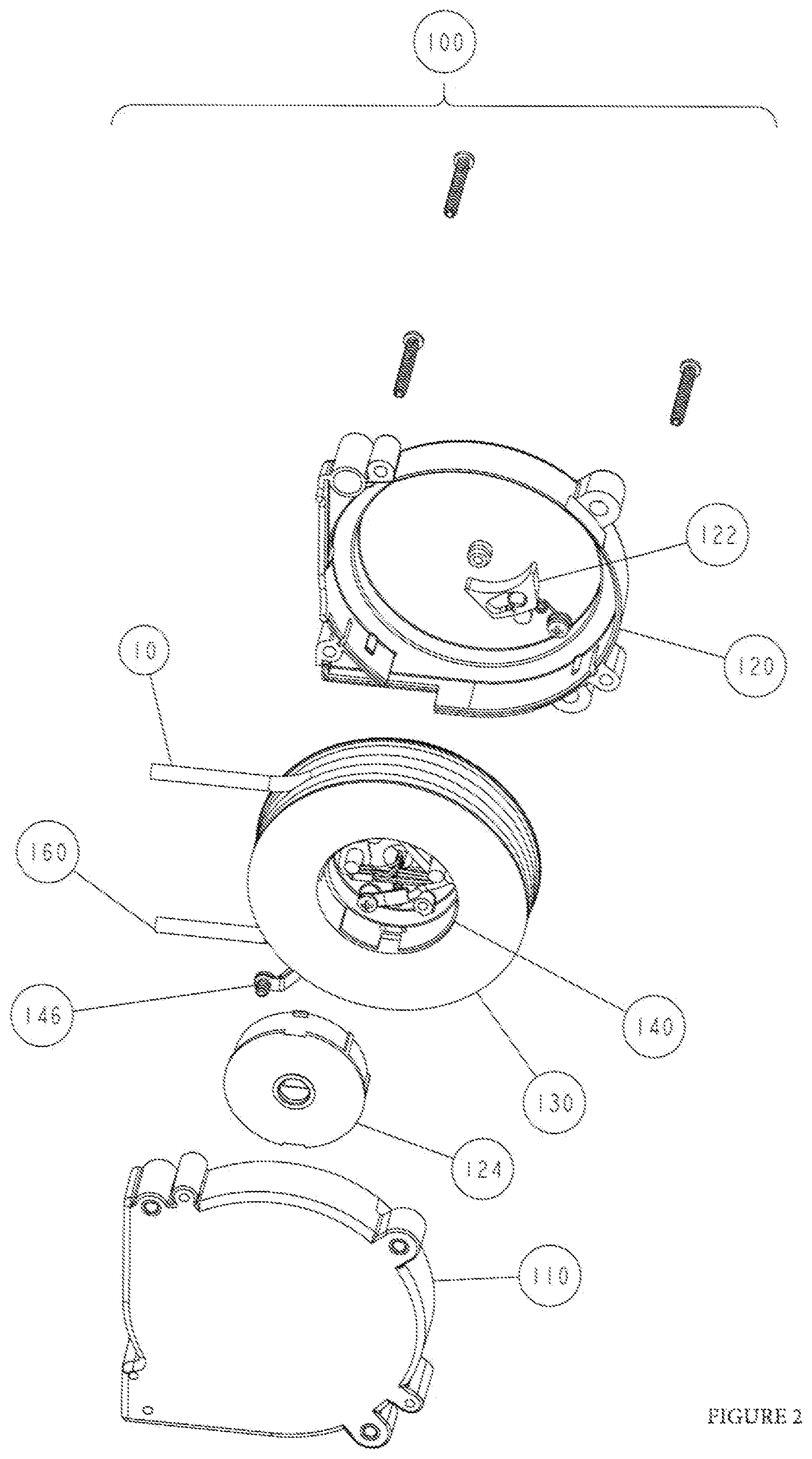 Patent US11777297 Figure 2 – Cord reel including a polymeric sheath with a conductive EMI drain