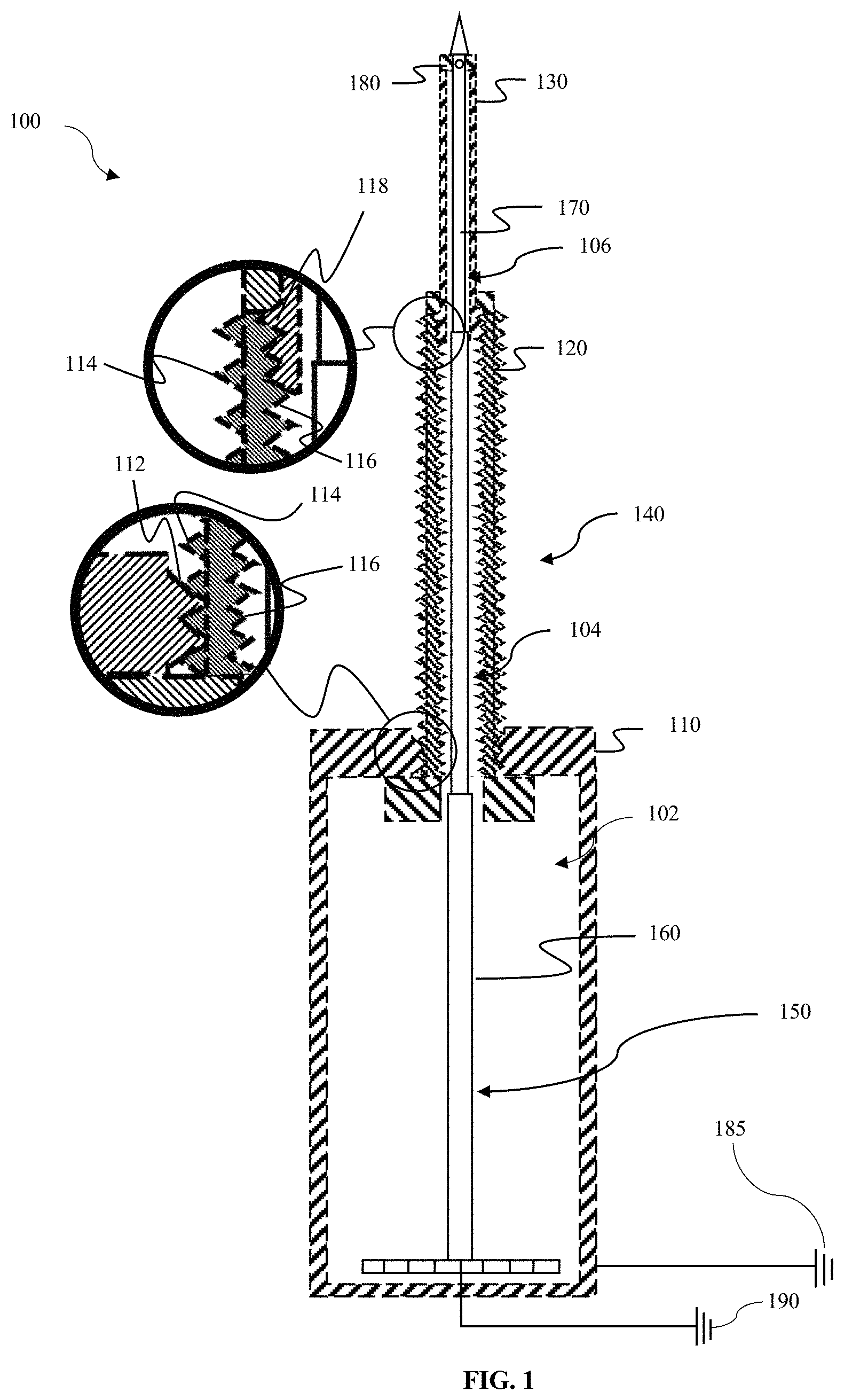 Patent US11777298 Figure 1 – Lightning diverter system and methods