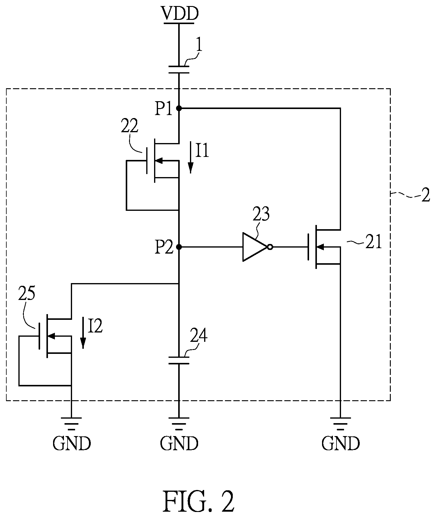 Patent US11777302 Figure 2 – Leakage current blocking circuit and leakage current blocking method for decoupling capacitor