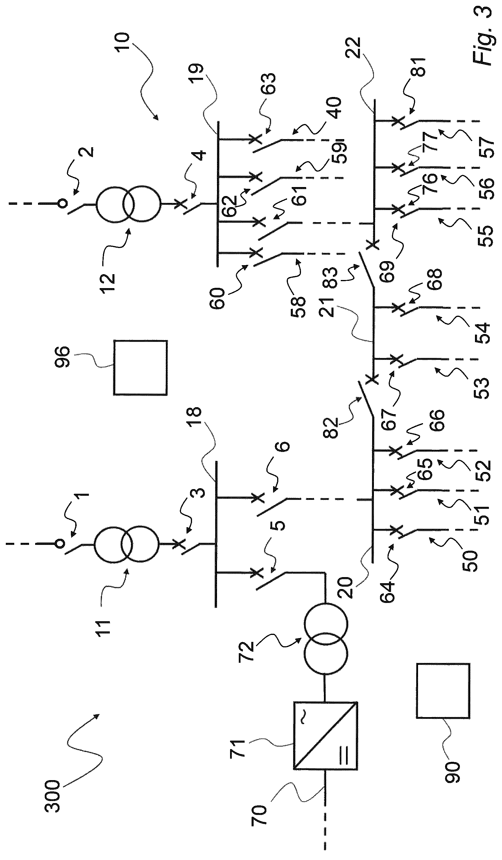 Patent US11777312 Figure 3 – Power distribution arrangement