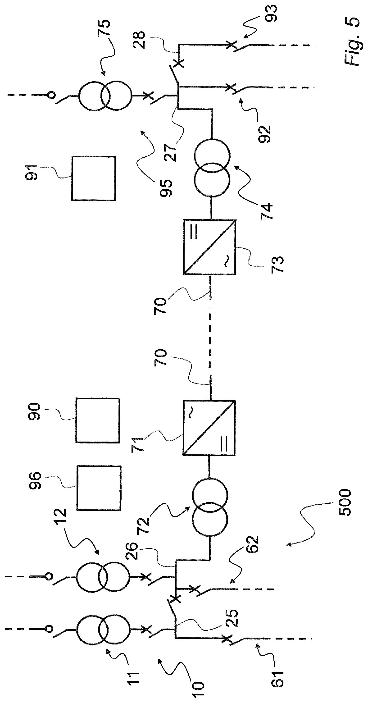 Patent US11777312 Figure 5 – Power distribution arrangement