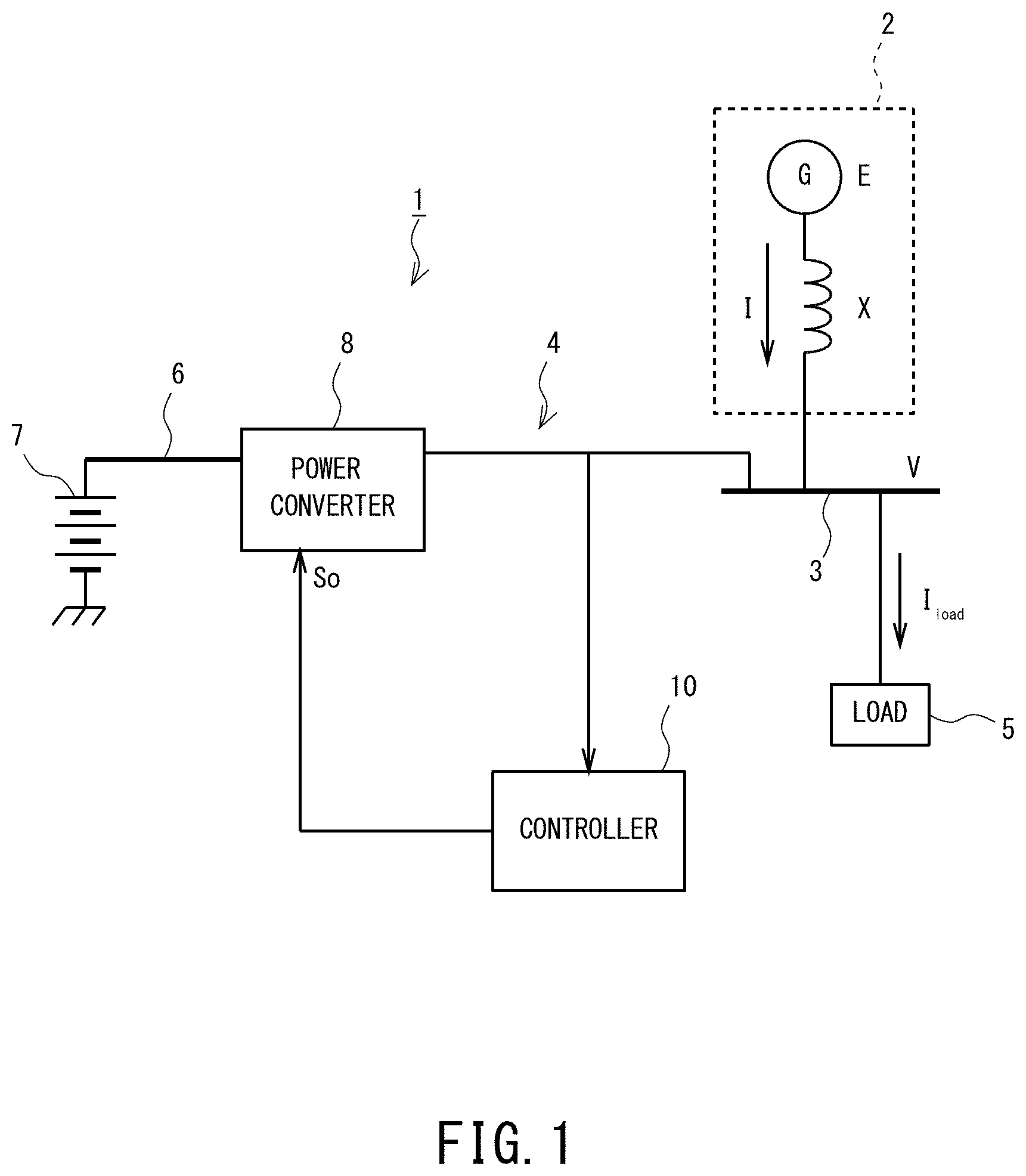 Patent US11777315 Figure 1 – Power conversion device suppressing phase jump