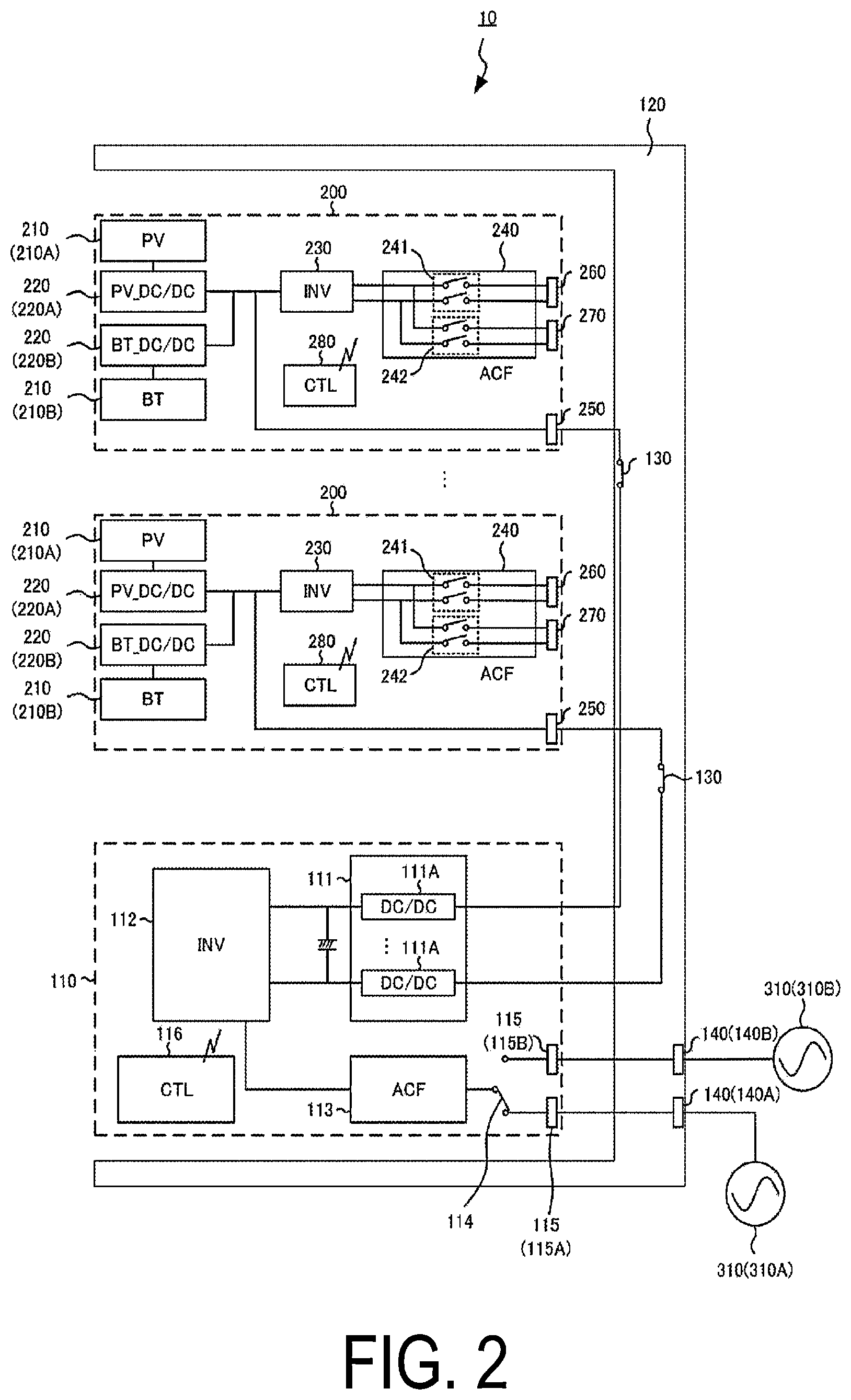 Patent US11777320 Figure 2 – Power supply system, coupling device, power supply unit, and control method