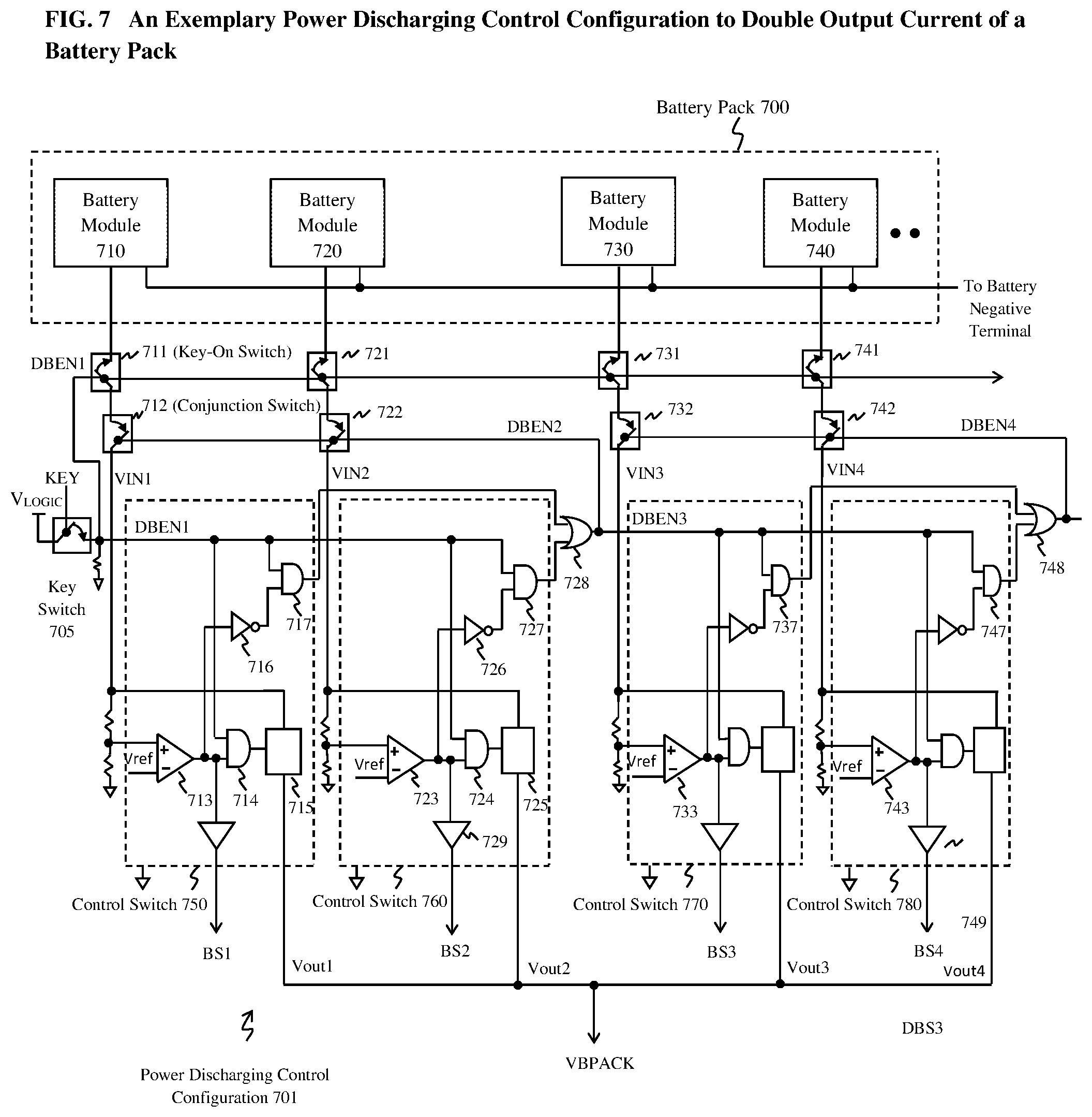 Patent US11777323 Figure 8 – Sequential power discharge for batteries in a power system
