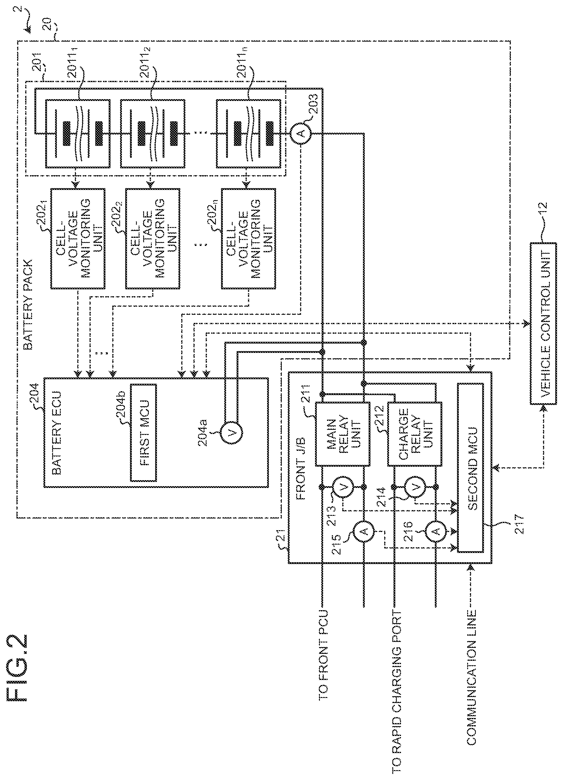 Patent US11777325 Figure 2 – In-vehicle system and junction box