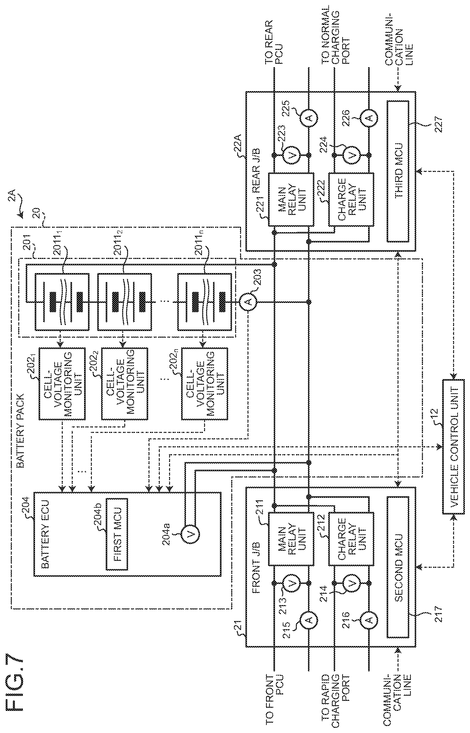 Patent US11777325 Figure 7 – In-vehicle system and junction box