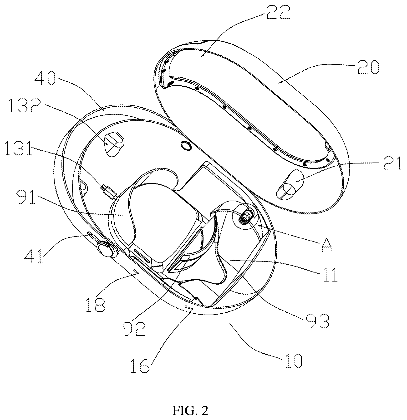 Patent US11777327 Figure 2 – Storage case and charging device for VR equipment