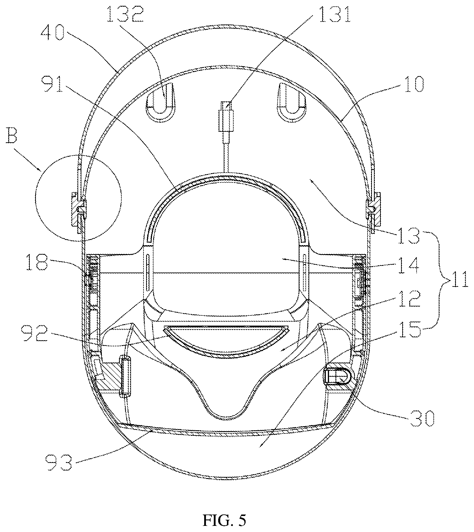 Patent US11777327 Figure 5 – Storage case and charging device for VR equipment