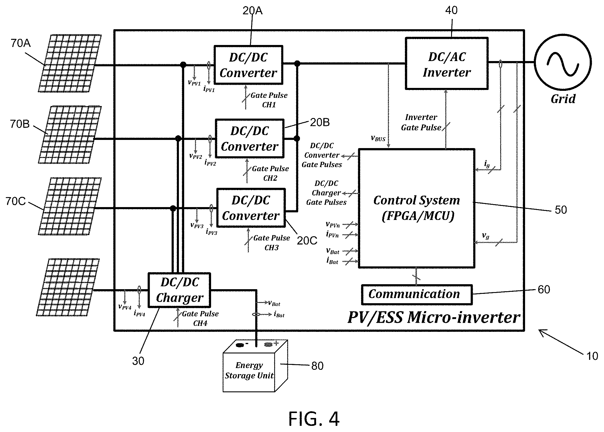 Patent US11777336 Figure 3 – PV inverter apparatus with energy storage capability