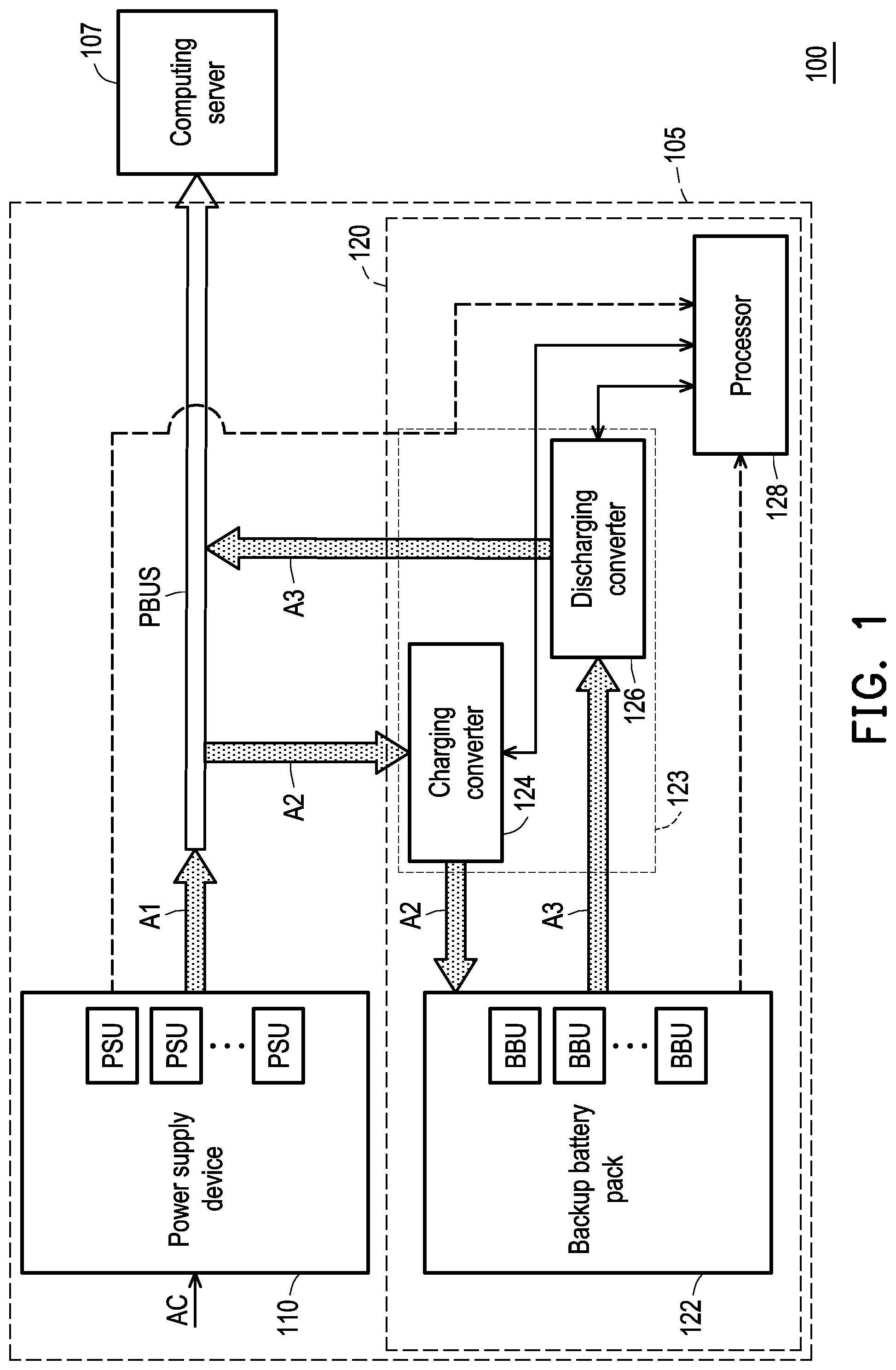Patent US11777337 Figure 1 – Power supply system and control method thereof