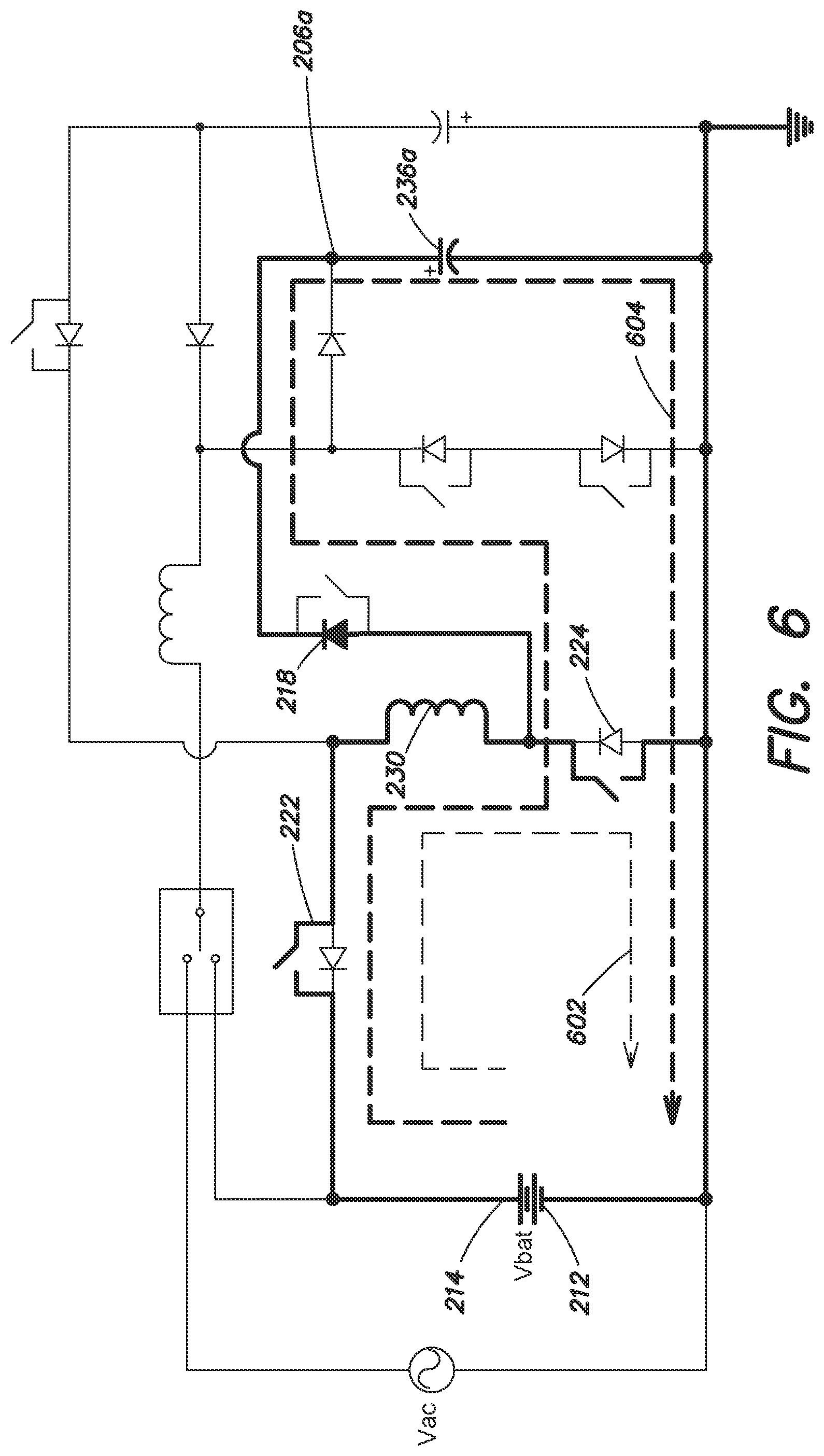 Patent US11777338 Figure 9 – AC switch PFC with integrated charger and DC-DC for online UPS systems