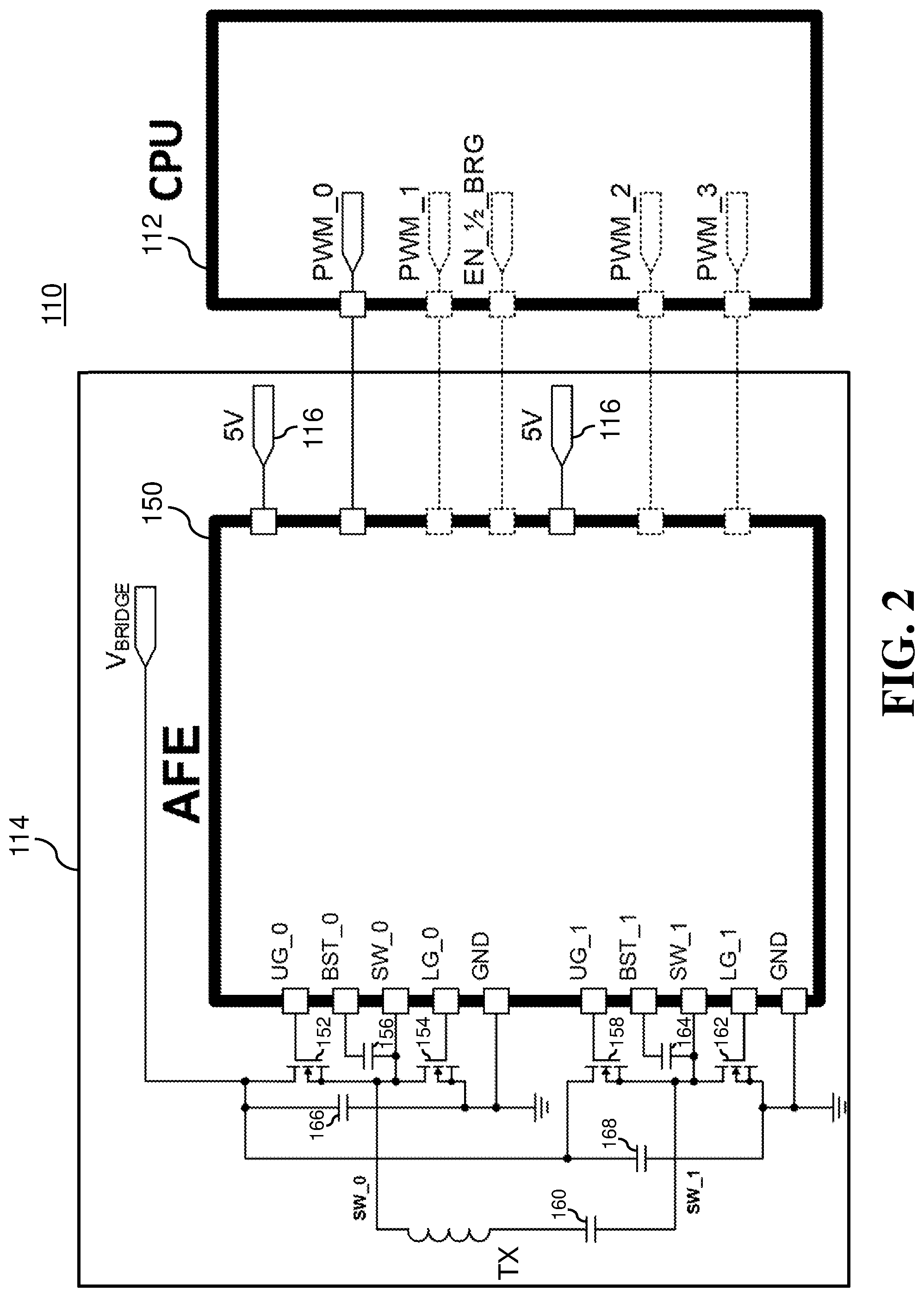 Patent US11777339 Figure 2 – PWM control of analog front end