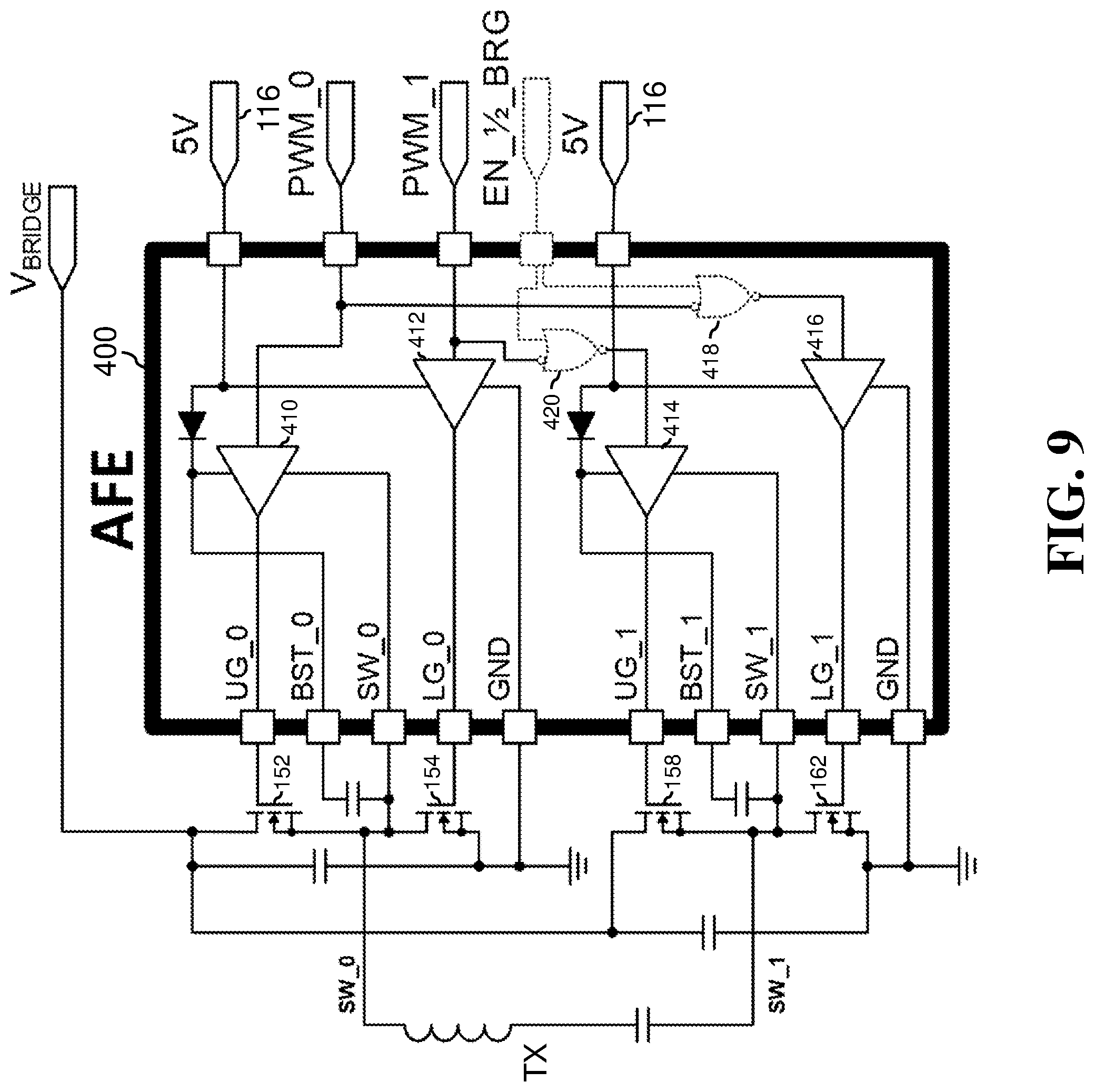 Patent US11777339 Figure 7 – PWM control of analog front end