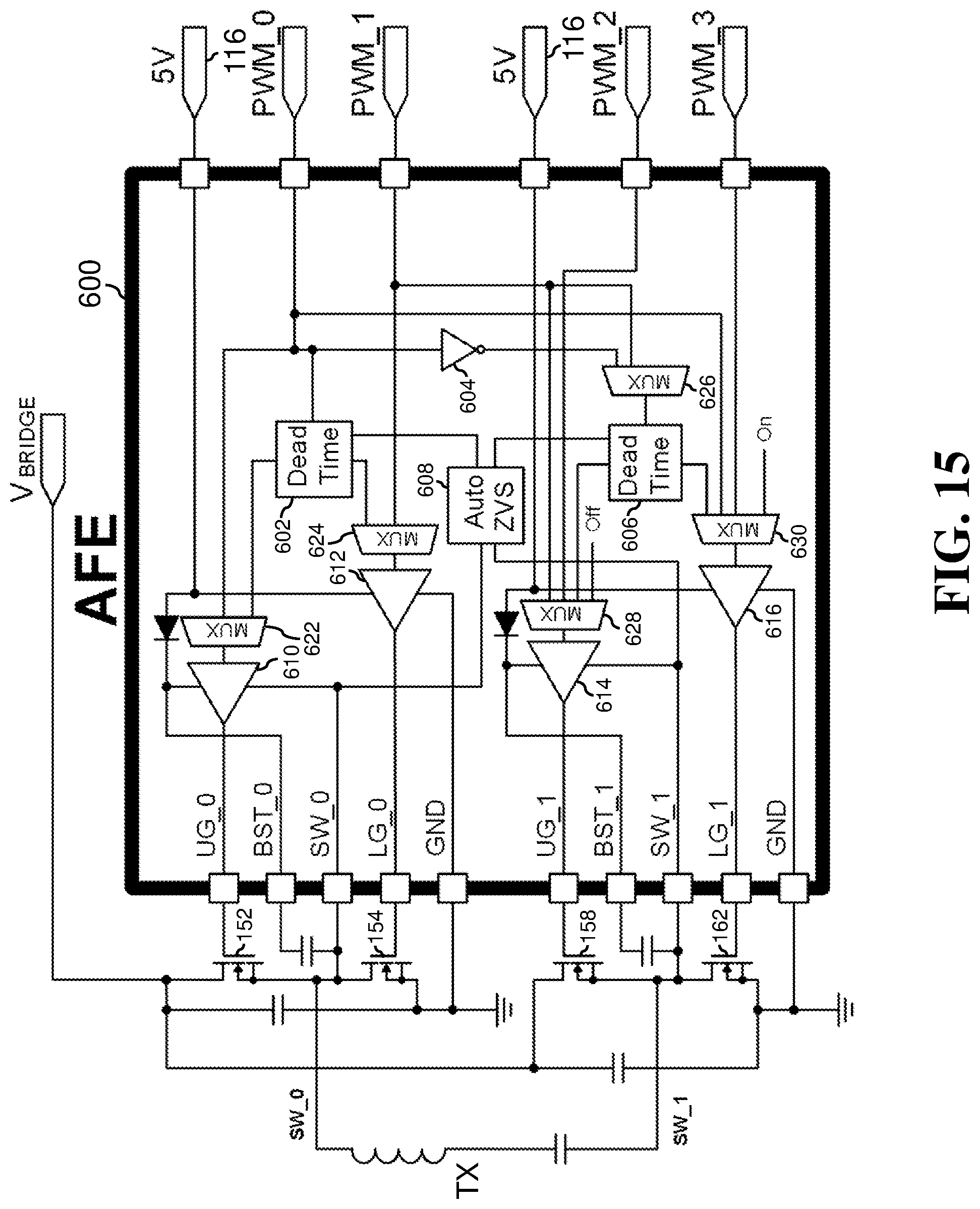 Patent US11777339 Figure 11 – PWM control of analog front end