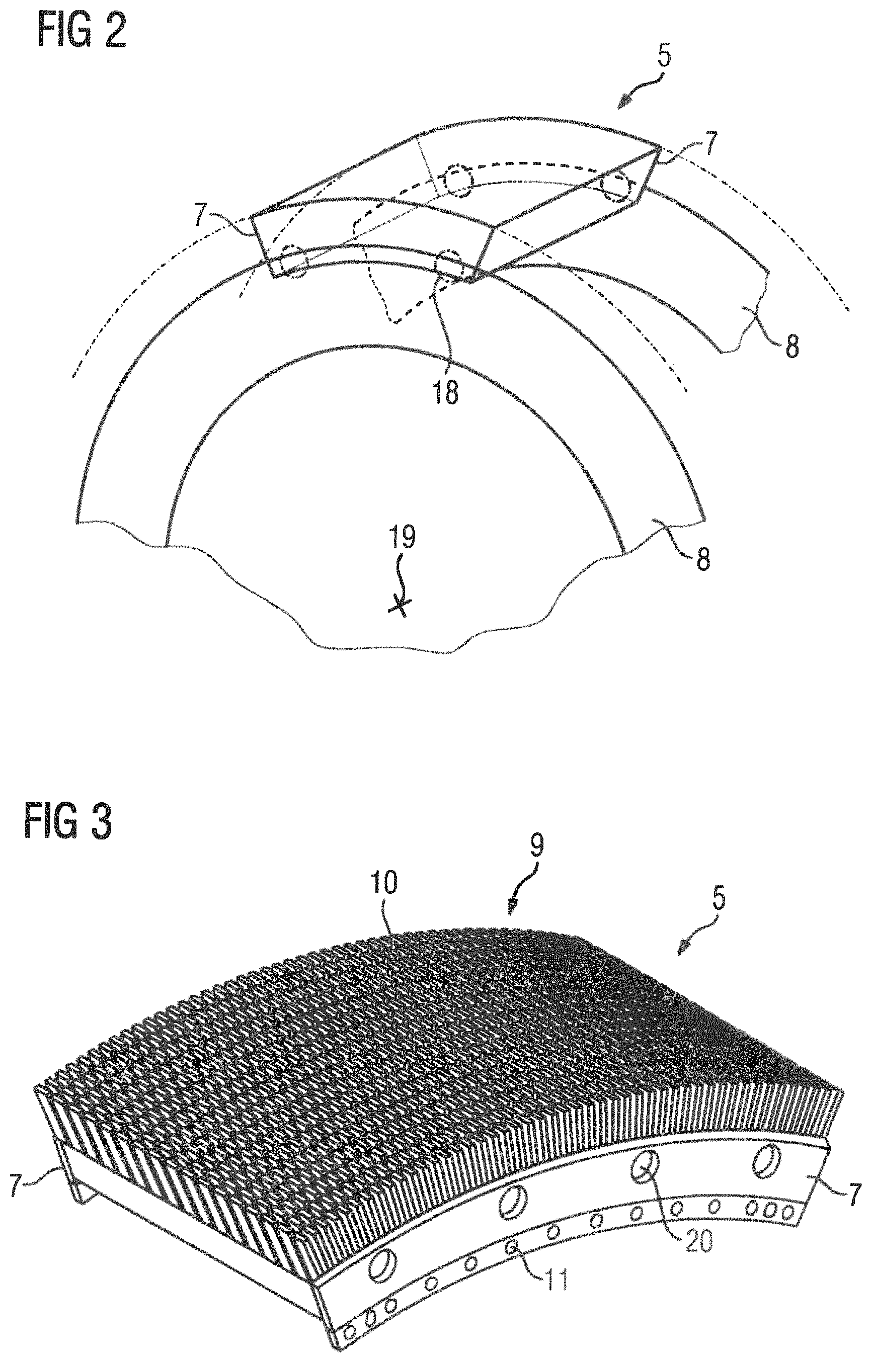 Patent US11777345 Figure 2 – Securing of stator segments